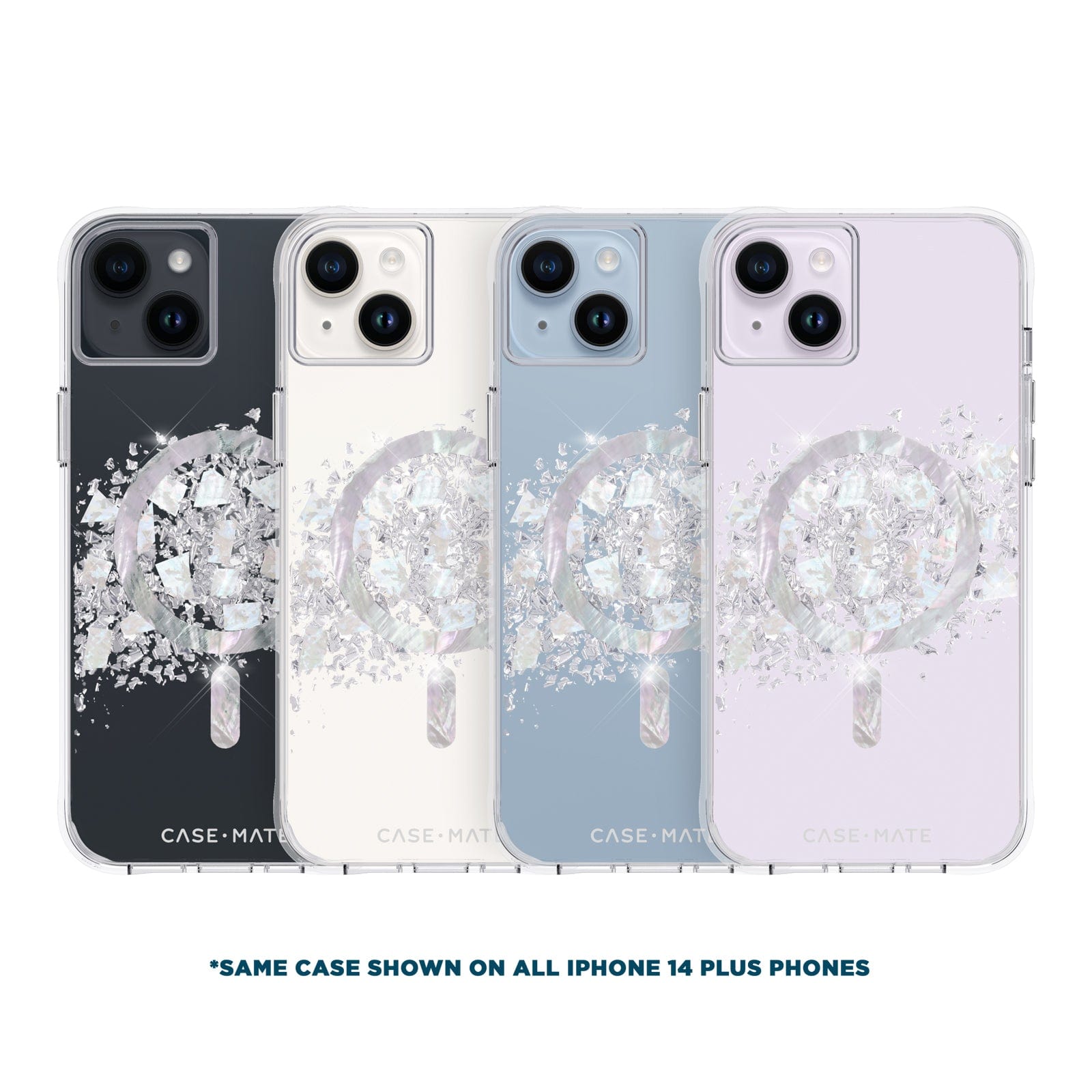 CASE-MATE Phone Cases Touch of Pearl coque iPhone 14 Plus nacre MagSafe