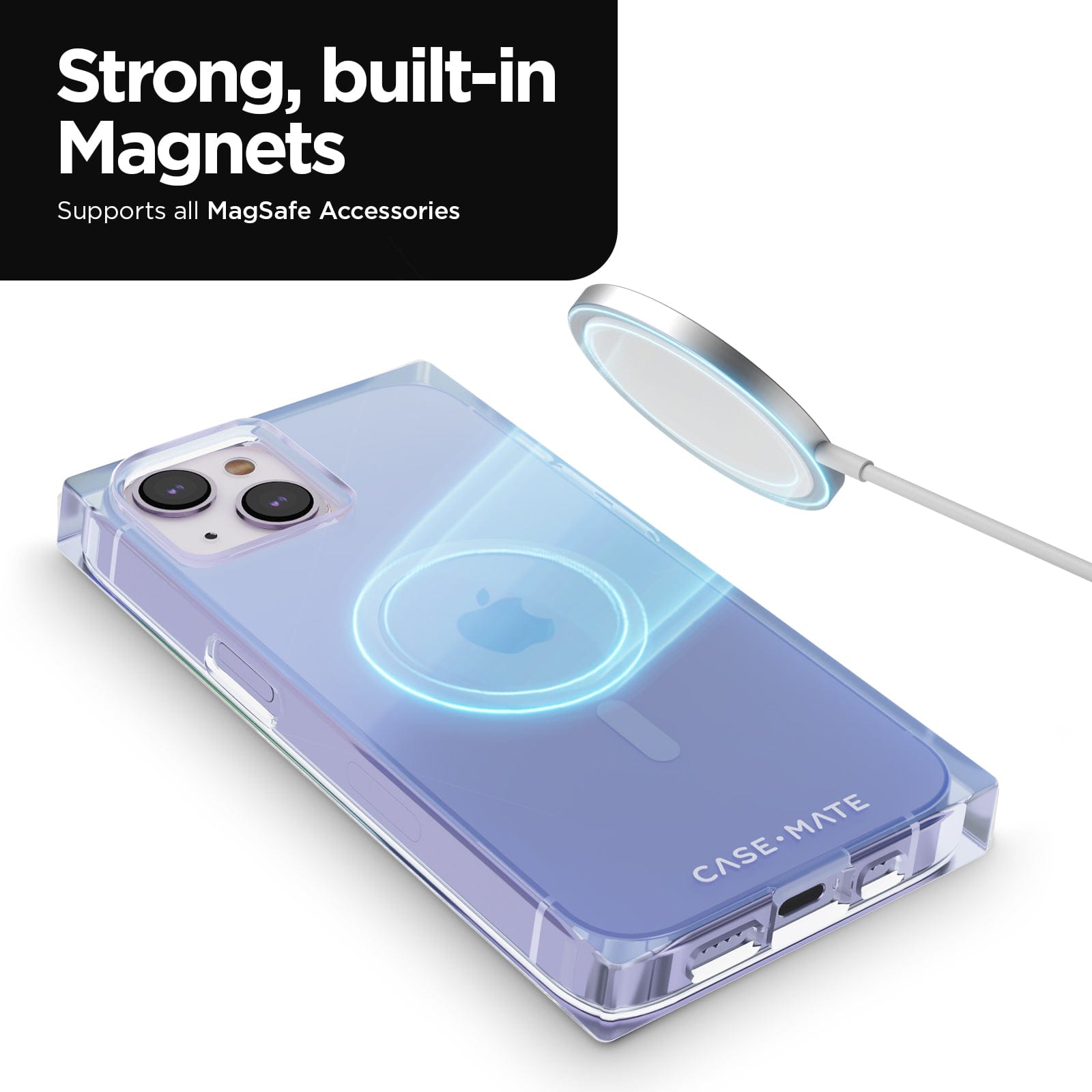 CASE-MATE BLOX Rainbow Frosting MagSafe coque Iridescent iPhone 14 Plus