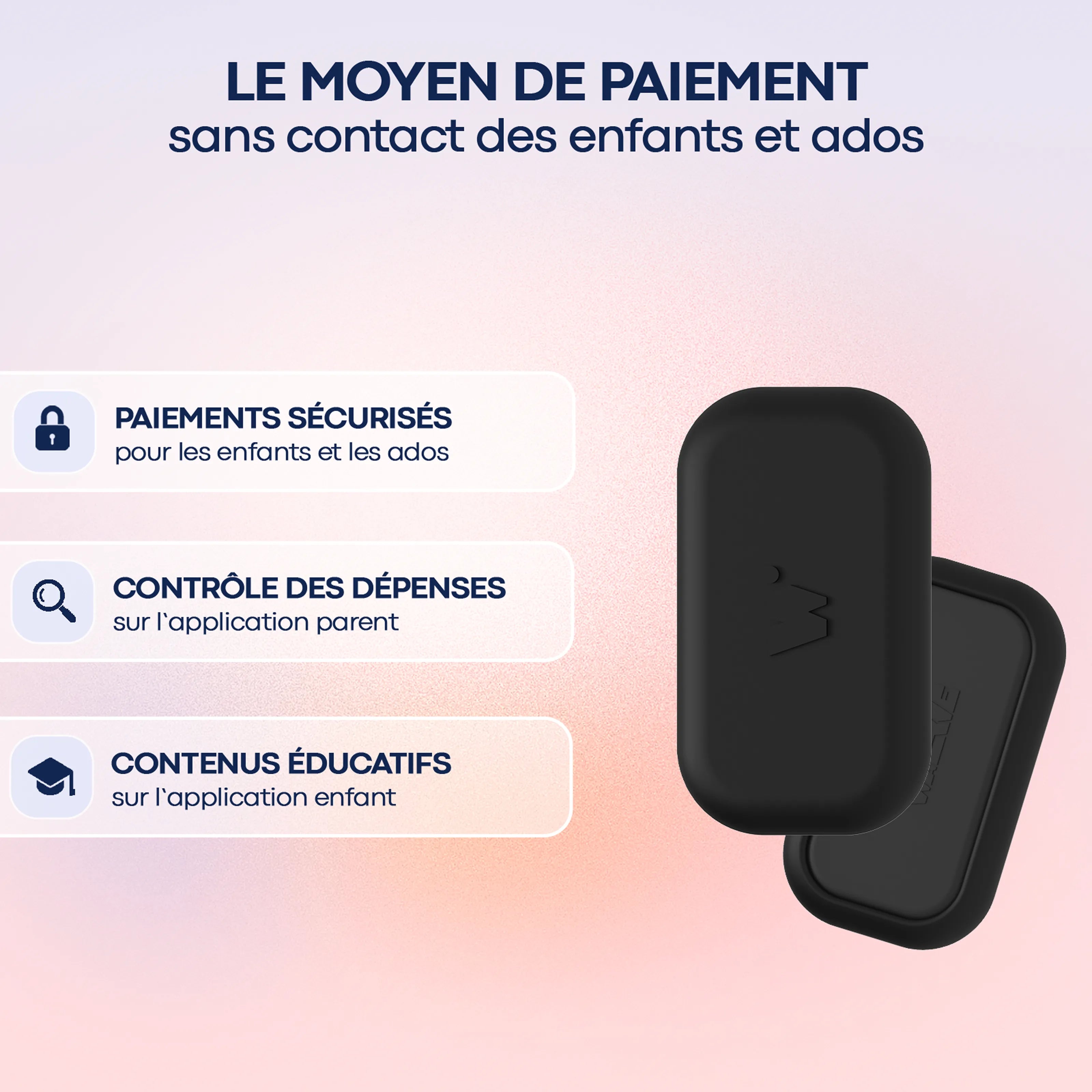 MoneyWalkie Tous les Walkies Black Walkie paiement sans contact noir