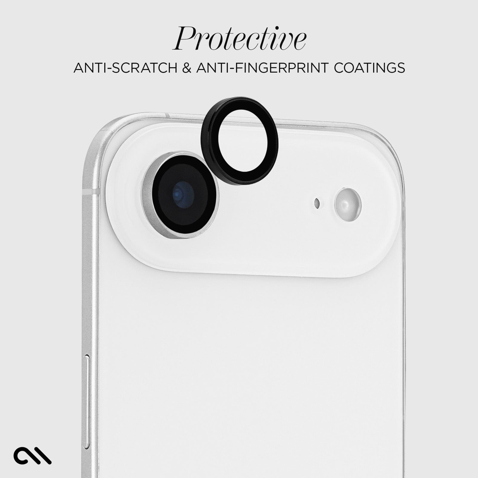 CASE-MATE Aluminum Ring Lens Protector protection caméra iPhone Air noire