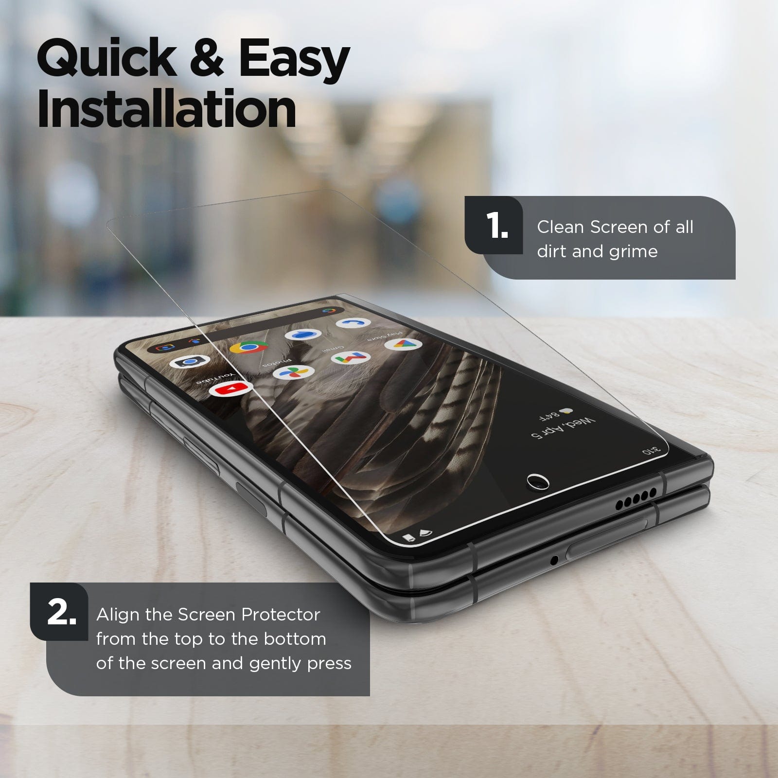CASE-MATE Screen Protectors Glass Screen Protector verre trempé Pixel Fold