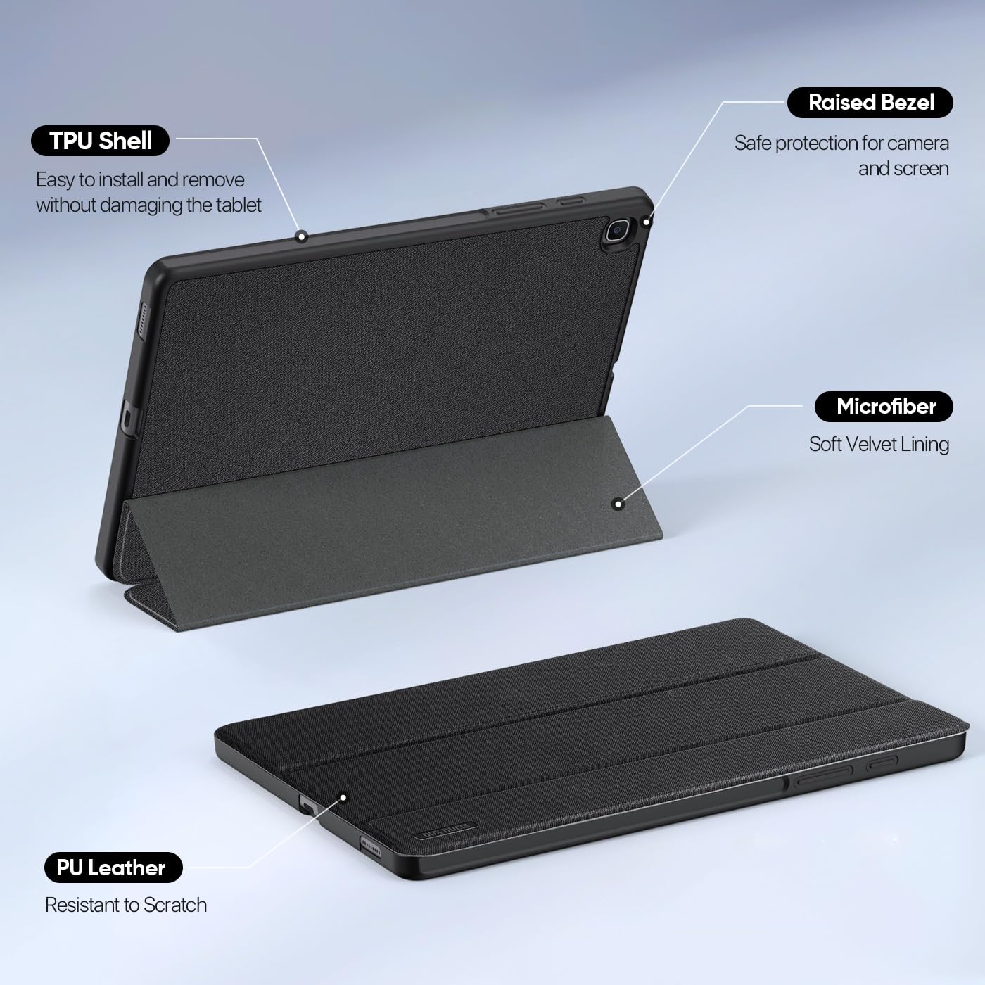 Dux Ducis Domo Series coque Samsung Galaxy Tab S6 Lite 10,4 pouces noire