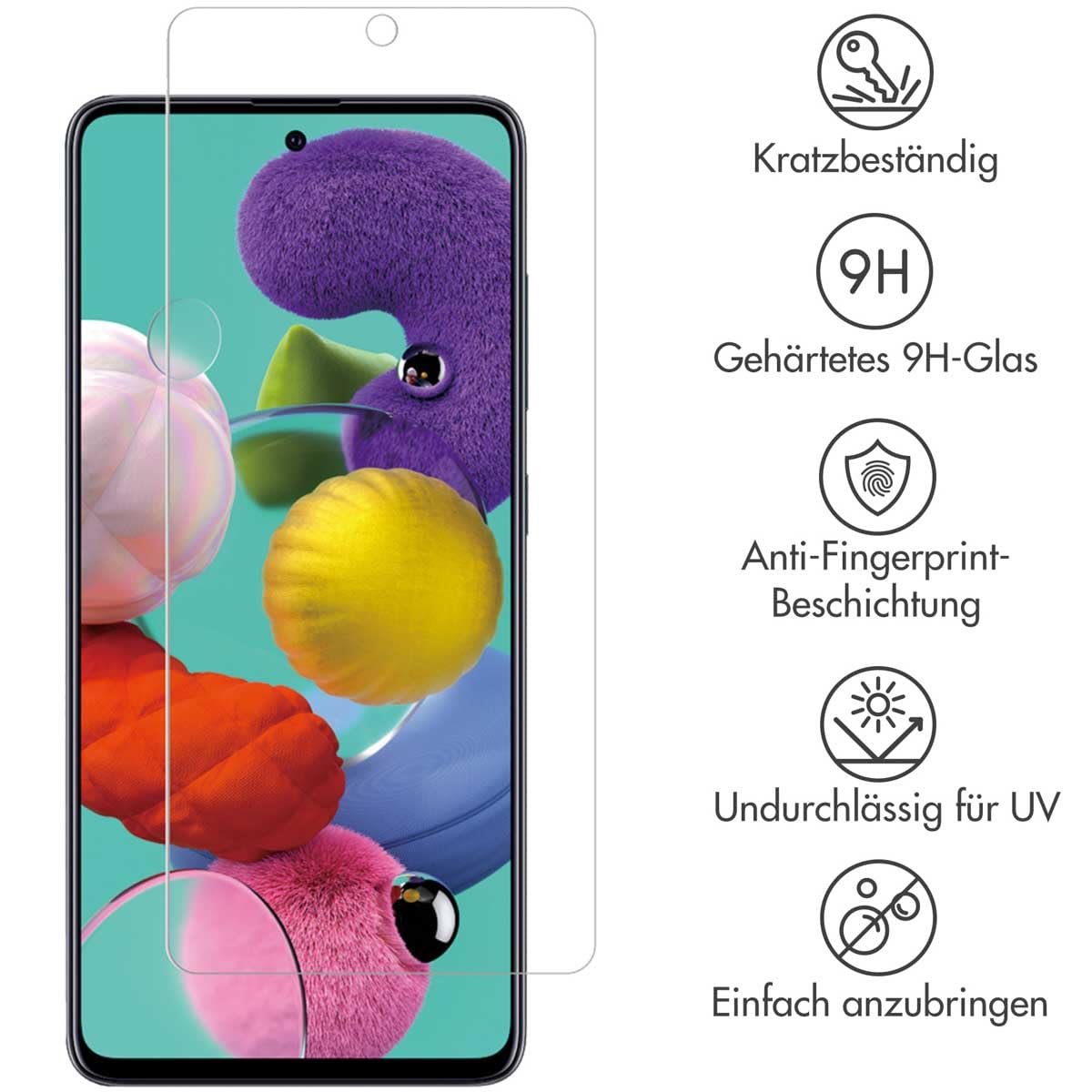 Selencia Protection d’écran en verre trempé Samsung Galaxy A51 9H