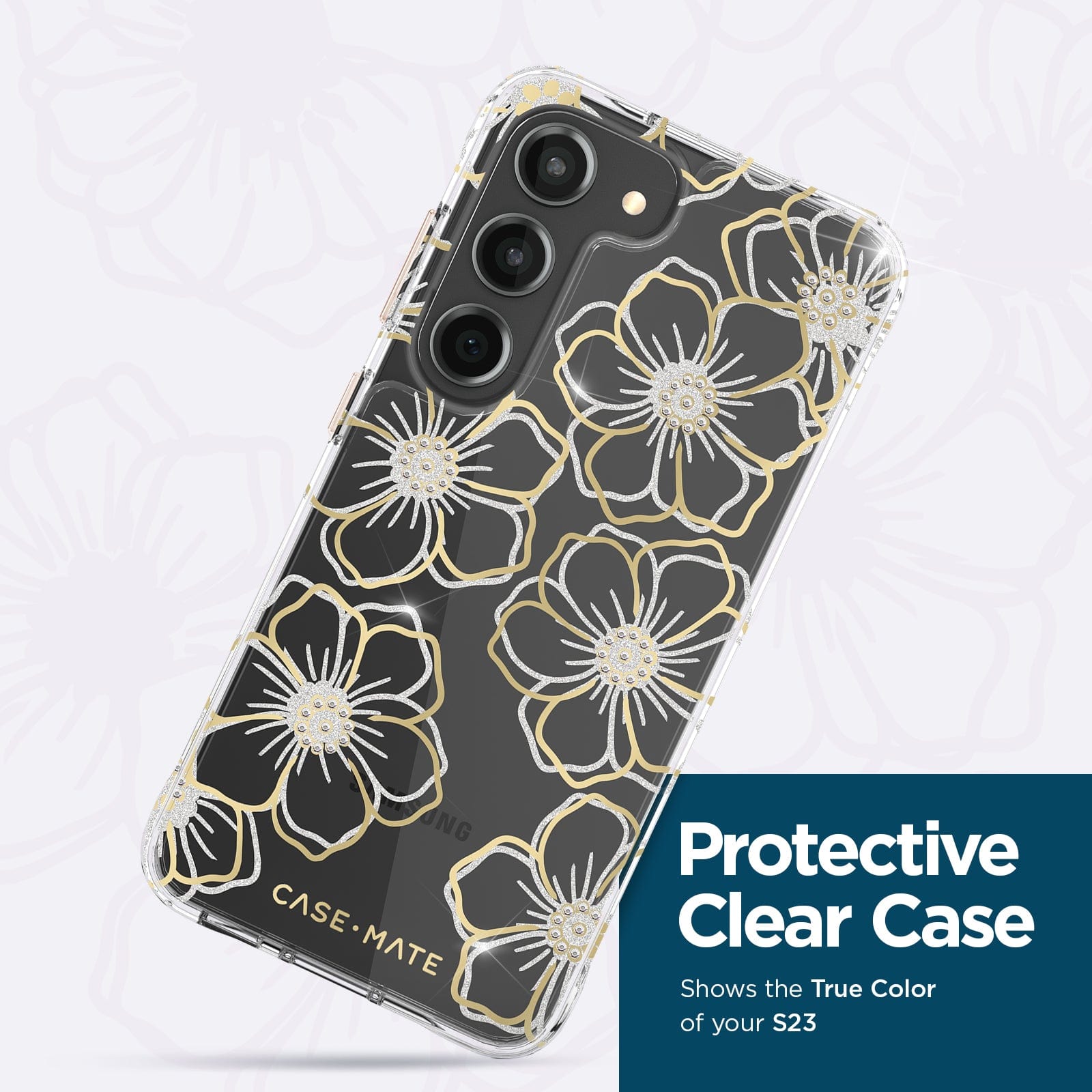 CASE-MATE Phone Cases Floral Gems coque Galaxy S23 Floral Gems antichoc