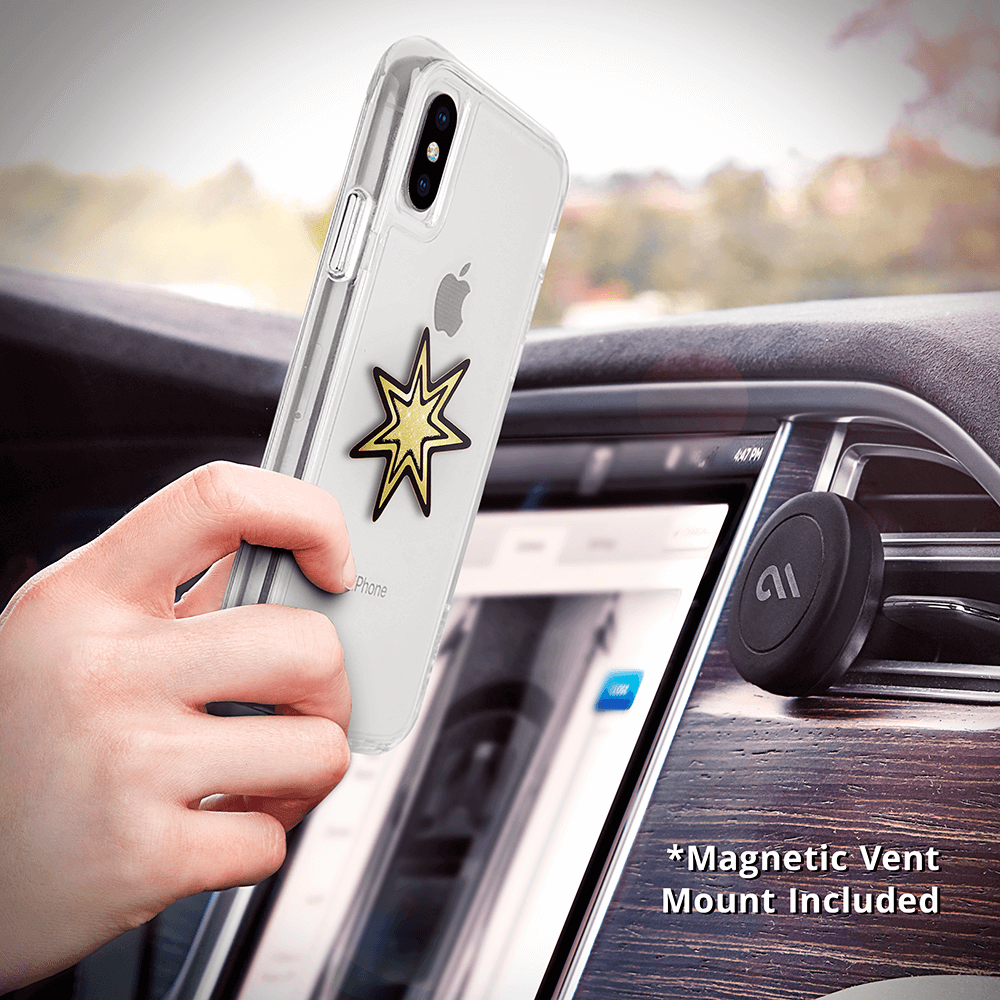 CASE-MATE Phone Accessories Car Charms Car Mount support voiture étoile doré