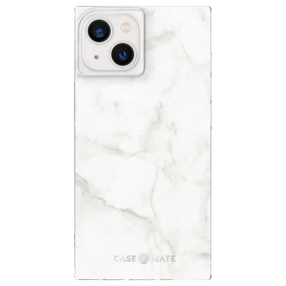 CASE-MATE Phone Cases BLOX coque iPhone 13 White Marble, protection 10 pieds