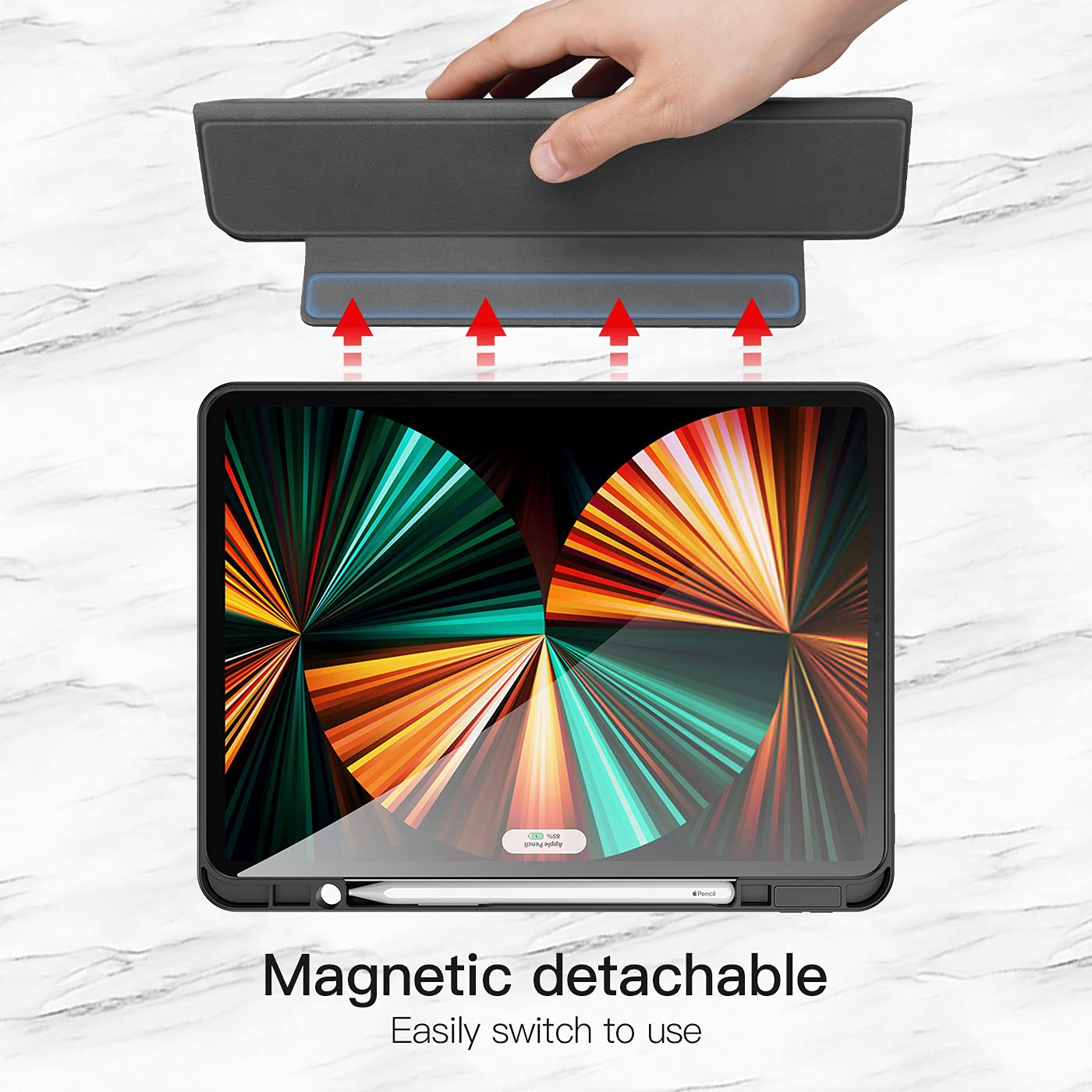 Dux Ducis Magi Series coque iPad Pro 12,9 pouces 2020-2022 noire magnétique