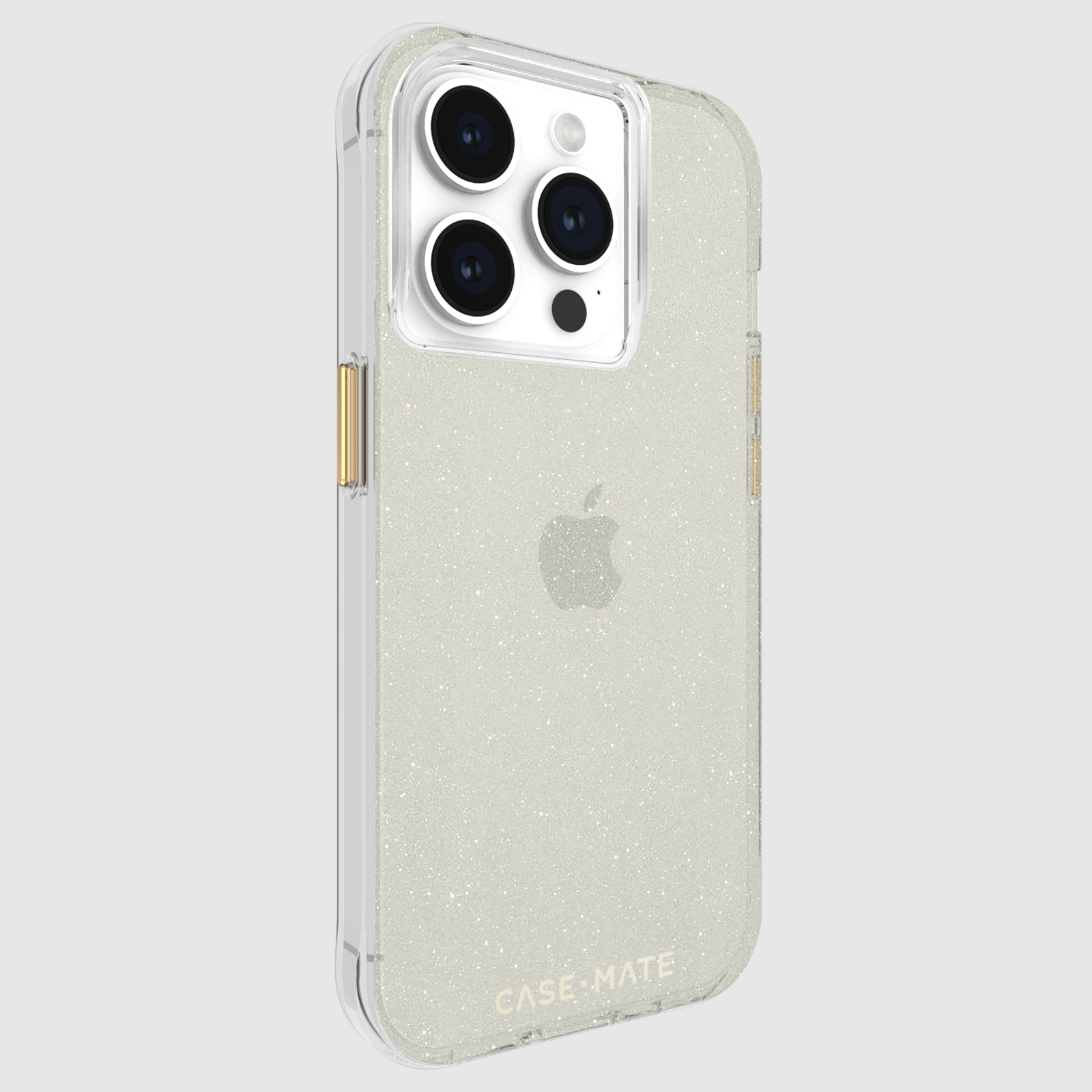 CASE-MATE Phone Cases Sheer Crystal Gold coque iPhone 15 Pro dorée antichoc