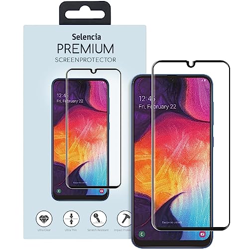 SELENCIA Protection d'écran en verre trempé Galaxy A40, bord à bord 9H
