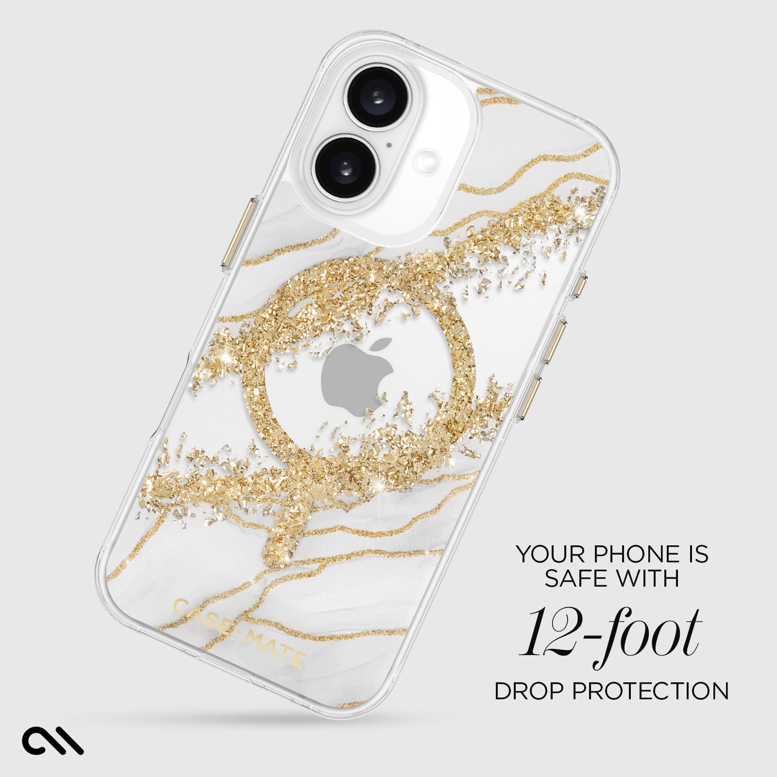 CASE-MATE Phone Cases Karat Granite MagSafe coque iPhone 16 granite protection antichute
