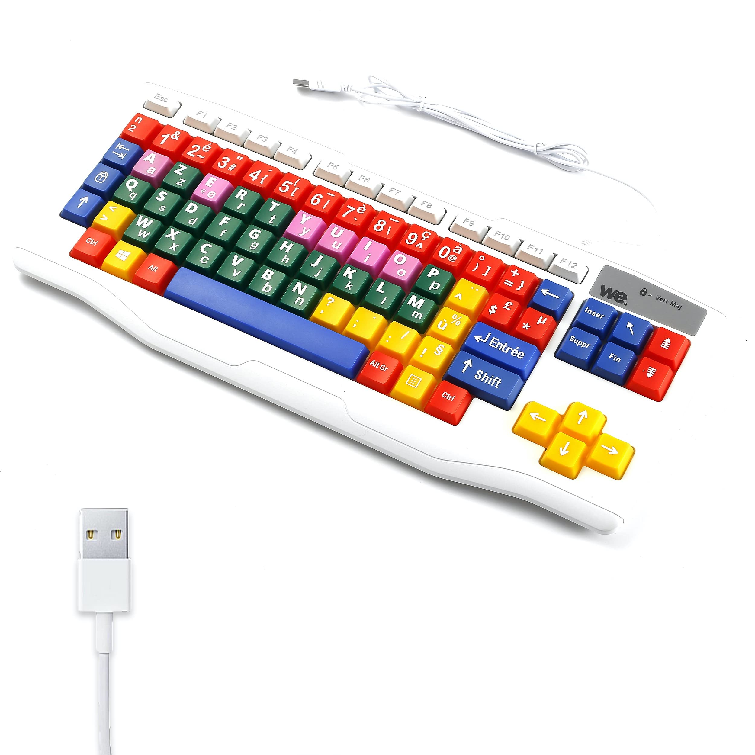 WE Informatique Wekcla clavier AZERTY enfant 84 touches USB