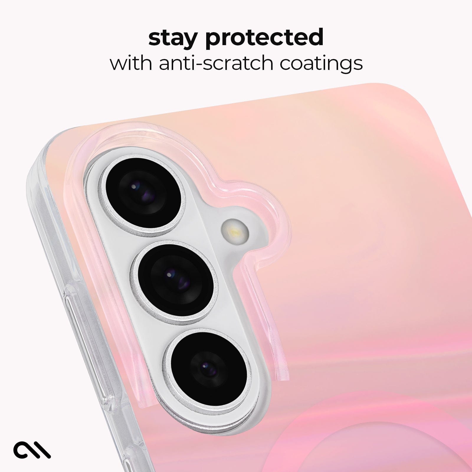 CASE-MATE Phone Cases Peach Soap Bubble avec aimants coque Galaxy S26+ Peach Iridescent, antichute 3,6 m