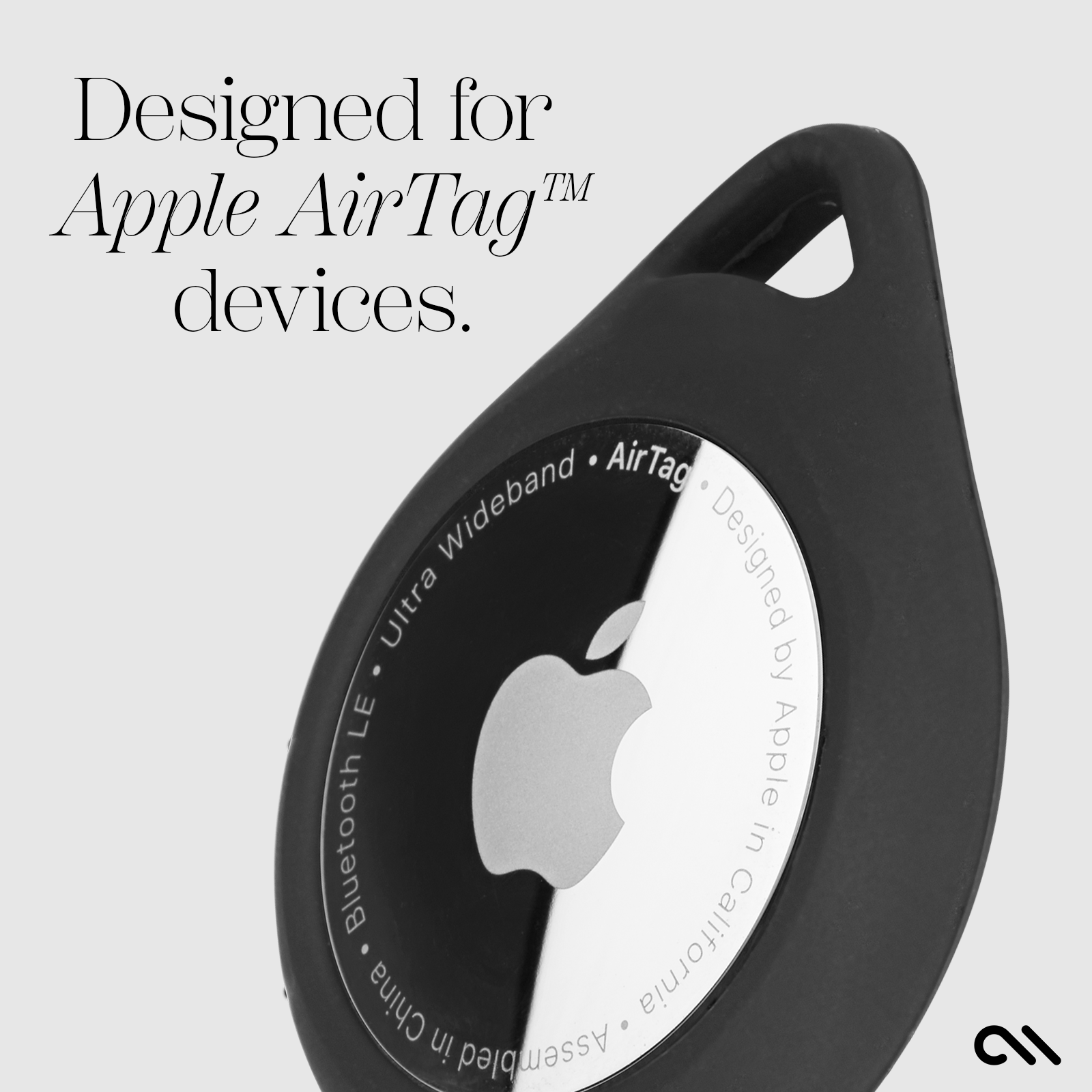 CASE-MATE AirTag Cases Tough Sport étui AirTag noir 4 pièces avec sangle