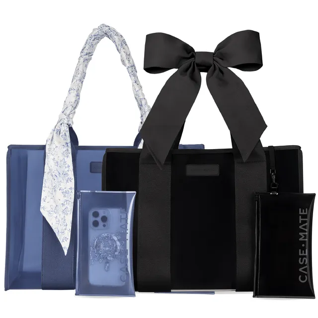 CASE-MATE Bundles The Tote Duo - Something Navy Twilly & Midnight Black Bow sacs tote