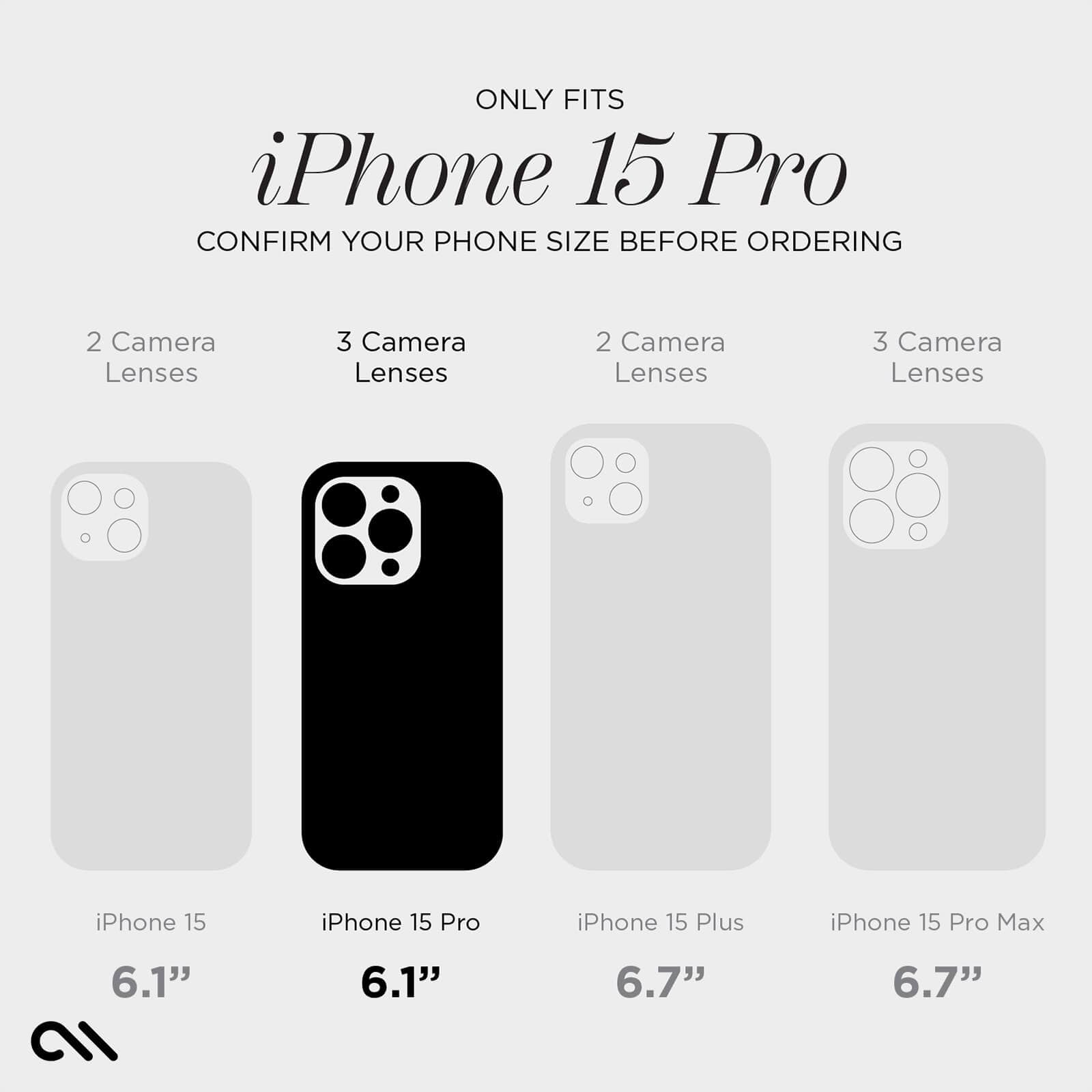 CASE-MATE Phone Cases Tough Clear coque transparente iPhone 15 Pro
