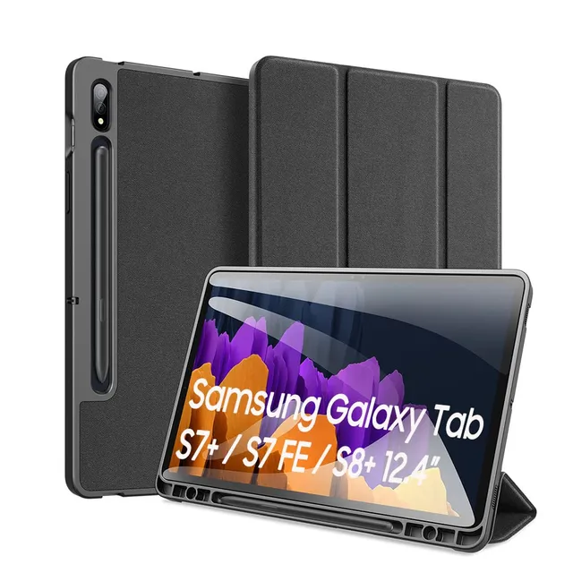 Dux Ducis Domo Series étui Tab S8+ S7 FE S7+ noir support