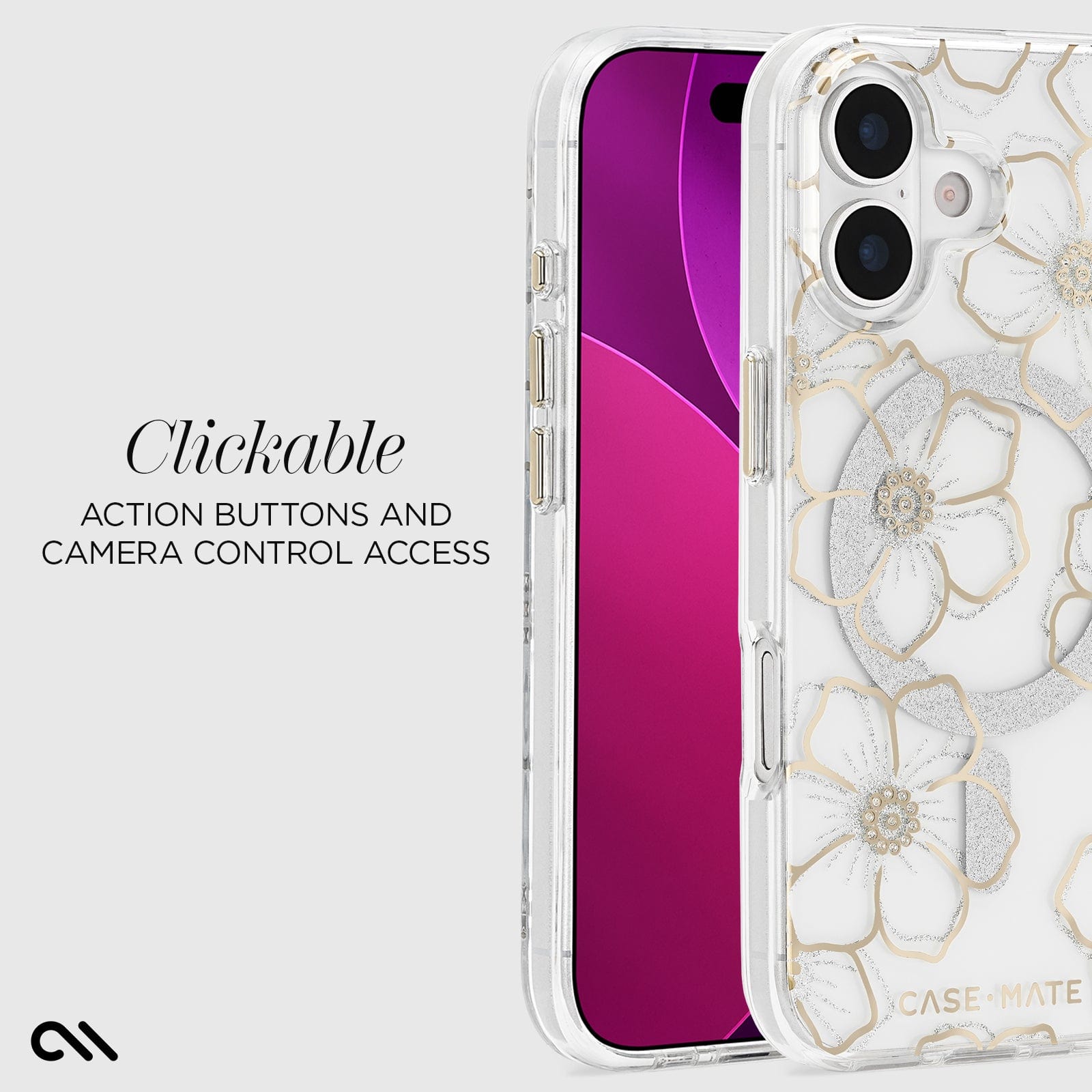 CASE-MATE Phone Cases Floral Gems MagSafe coque iPhone 17