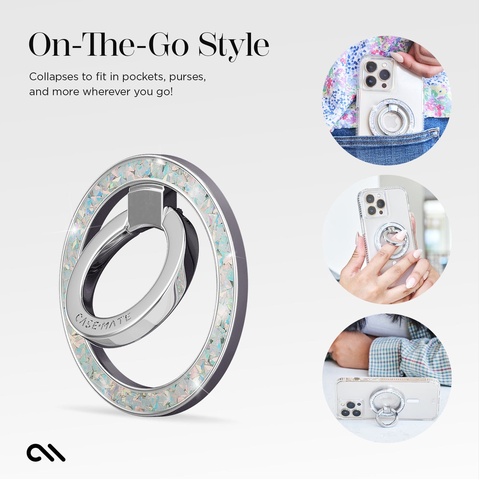 CASE-MATE MagSafe Accessories MagSafe Ring Stand support téléphone Twinkle Disco