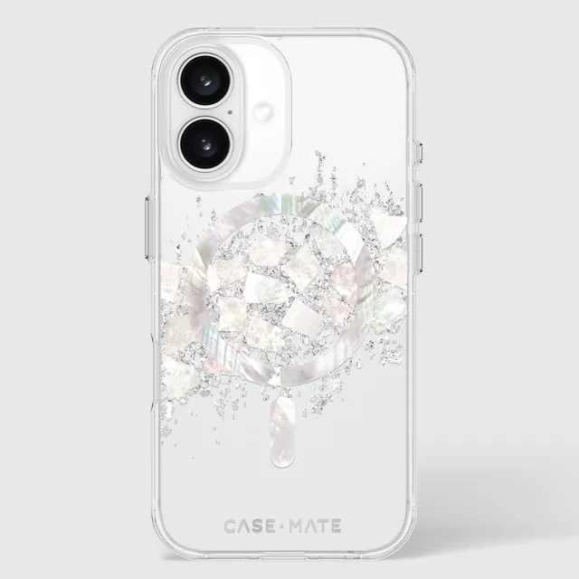 CASE-MATE Touch of Pearl MagSafe iPhone 16 coque nacrée
