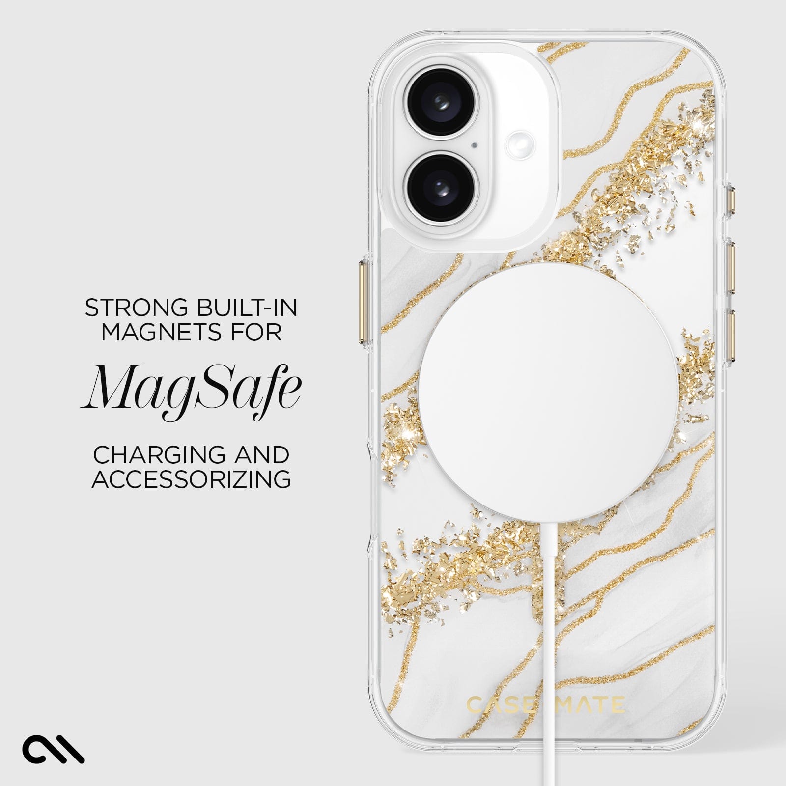 CASE-MATE Phone Cases Karat Granite MagSafe coque iPhone 16 granite protection antichute