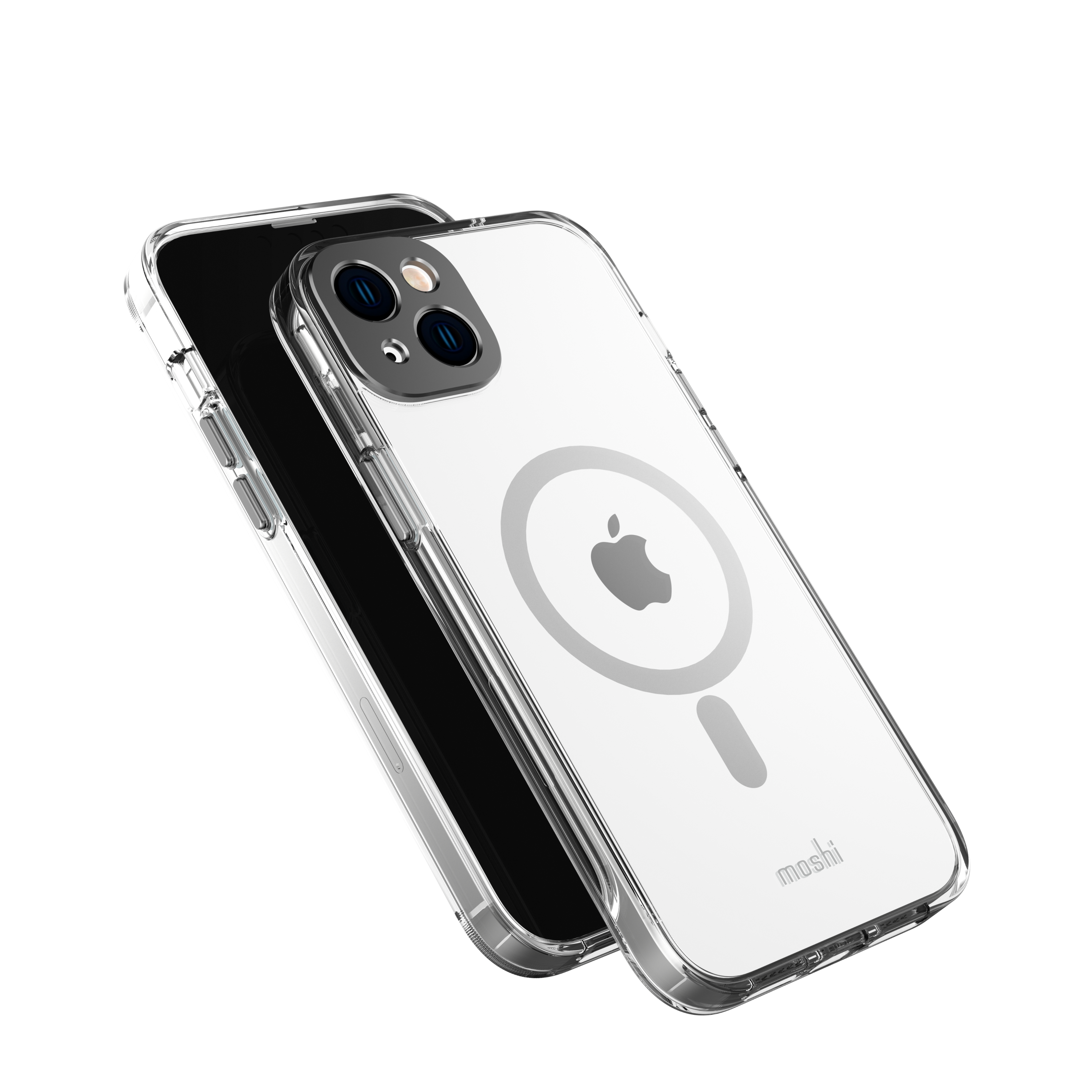 MOSHI Cases iGlaze Slim Hardshell Case coque iPhone 14 Pro Max argent lunaire MagSafe