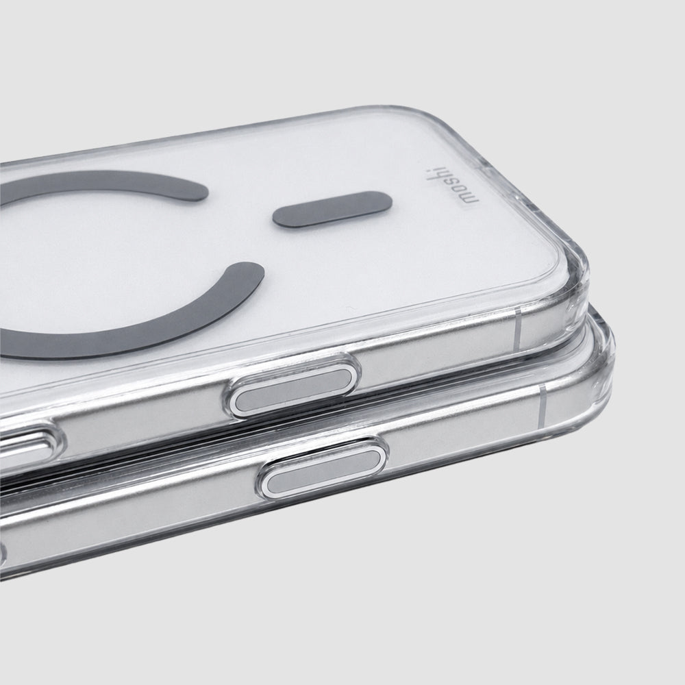 MOSHI Cases iGlaze Hardshell Case coque iPhone 18 Pro Luna Silver magnétique