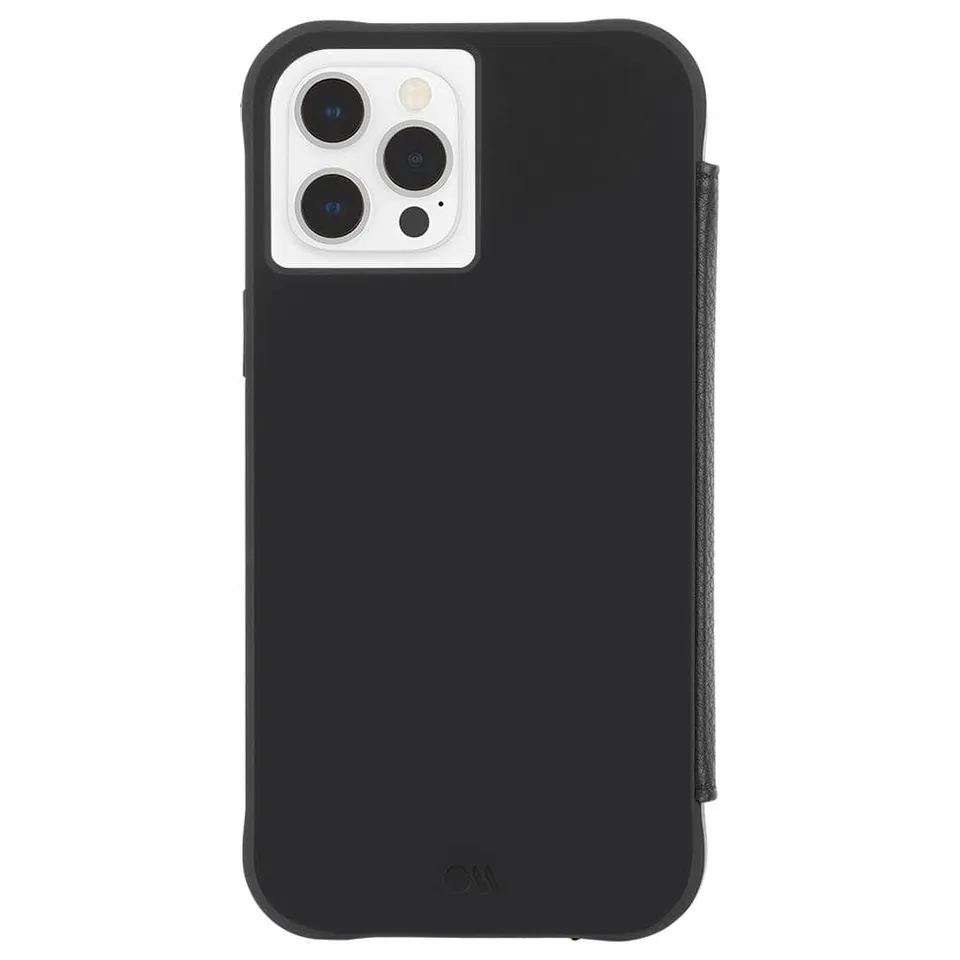 Case-Mate Tough Wallet Folio coque iPhone 12 Pro Max noire en cuir