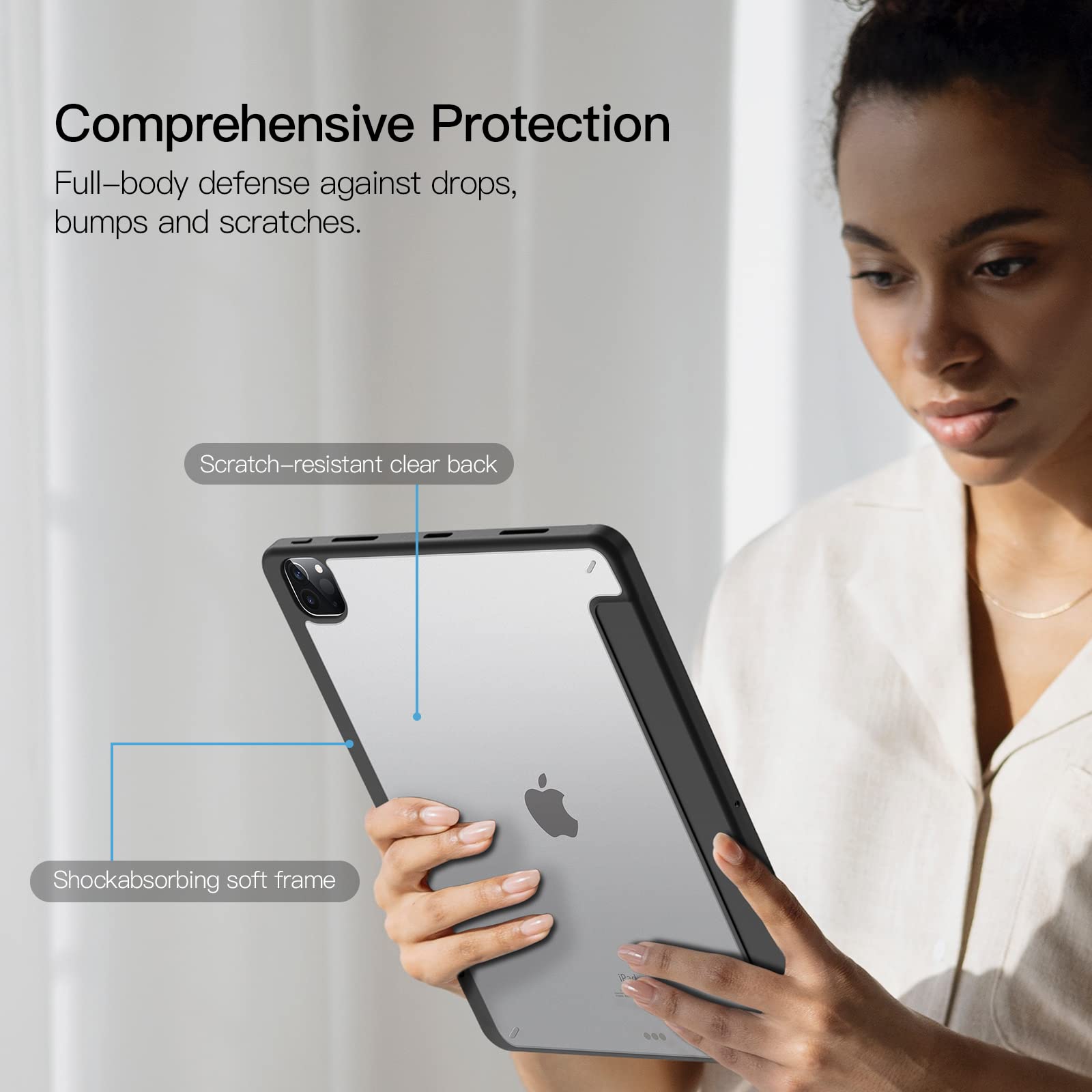 Dux Ducis Magi Series coque iPad Pro 12,9 pouces 2020-2022 noire magnétique