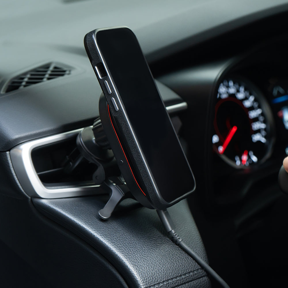 MOSHI Chargers Qi2 Magnetic Wireless Car Charger chargeur voiture sans fil 15 W noir brume