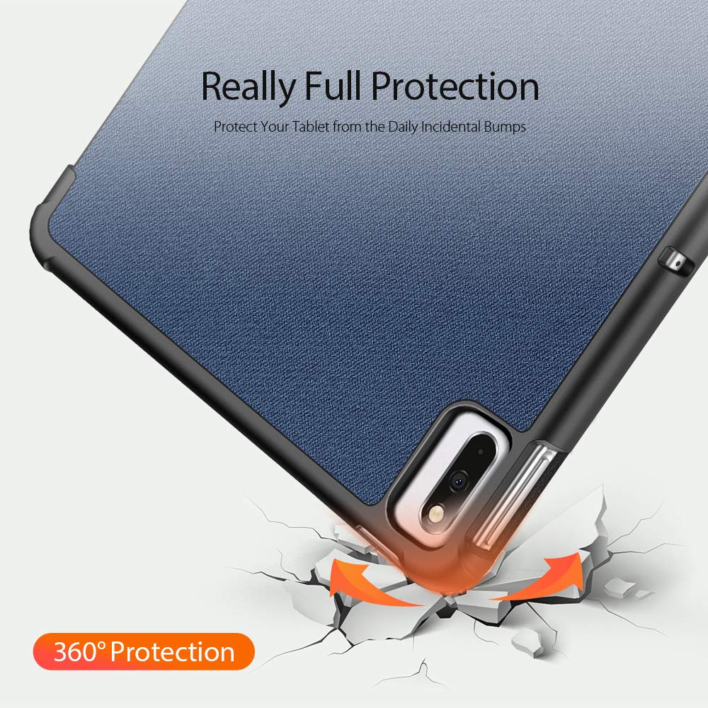 Dux Ducis Domo Series coque Huawei MatePad 10.4 bleue support