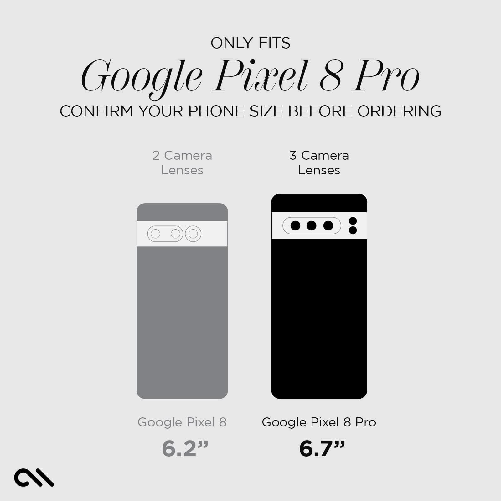 CASE-MATE Screen Protectors Glass Screen Protector verre trempé Pixel 8 Pro transparent