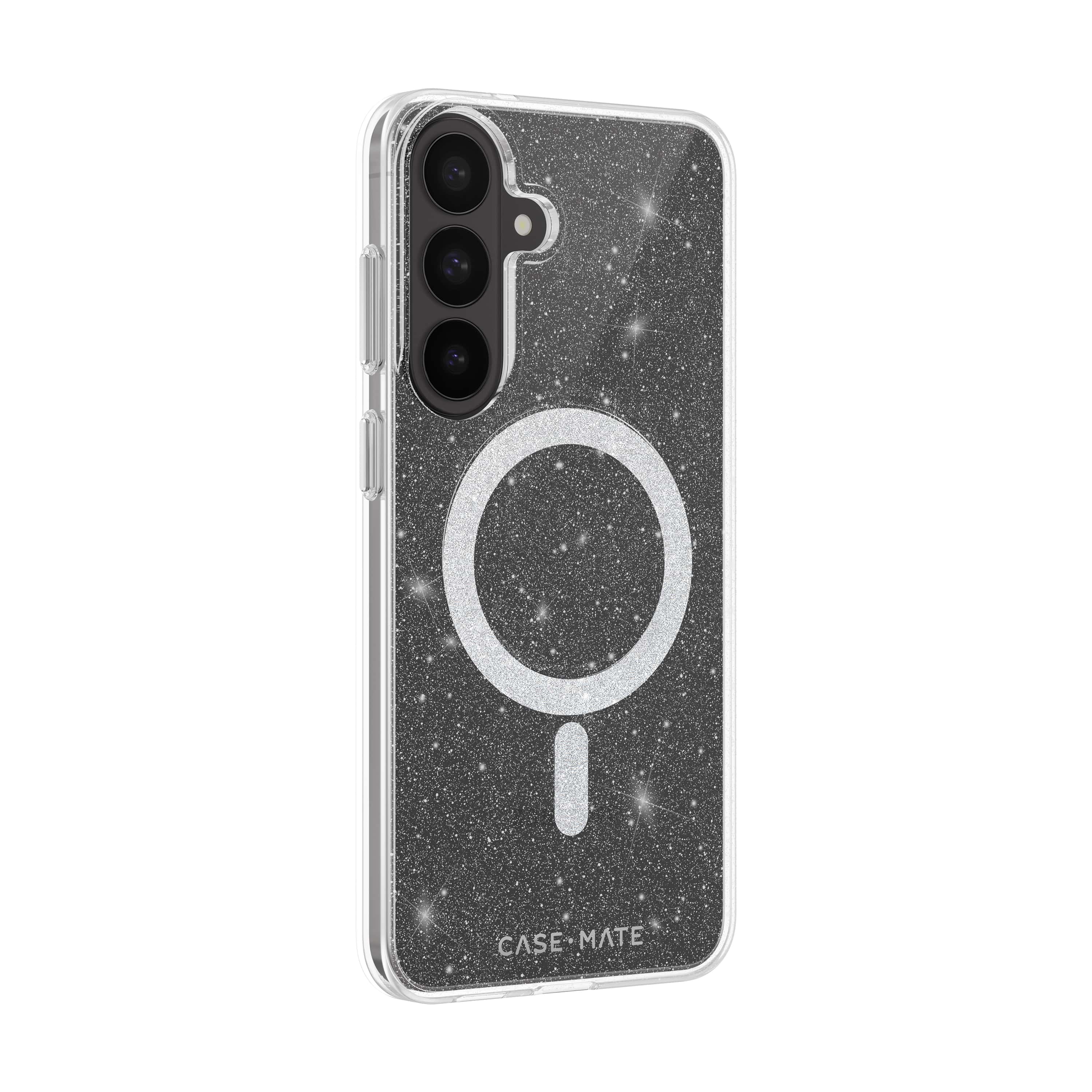 CASE-MATE Phone Cases Galaxy S26 FE coque Floral Gems, Sheer Twinkle Silver