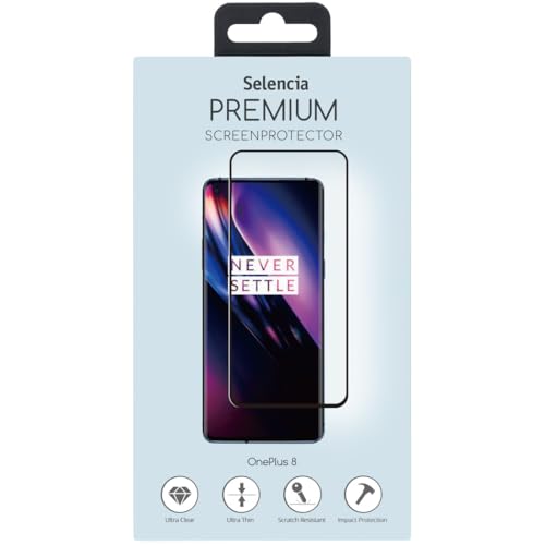 SELENCIA Protection d'écran en verre trempé OnePlus 8 – Edge to Edge