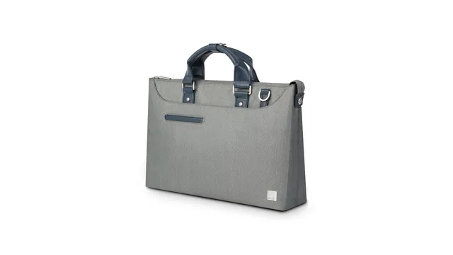 Moshi Bags Urbana Lite Slim Laptop Briefcase sacoche ordinateur 13 pouces Herringbone Blue