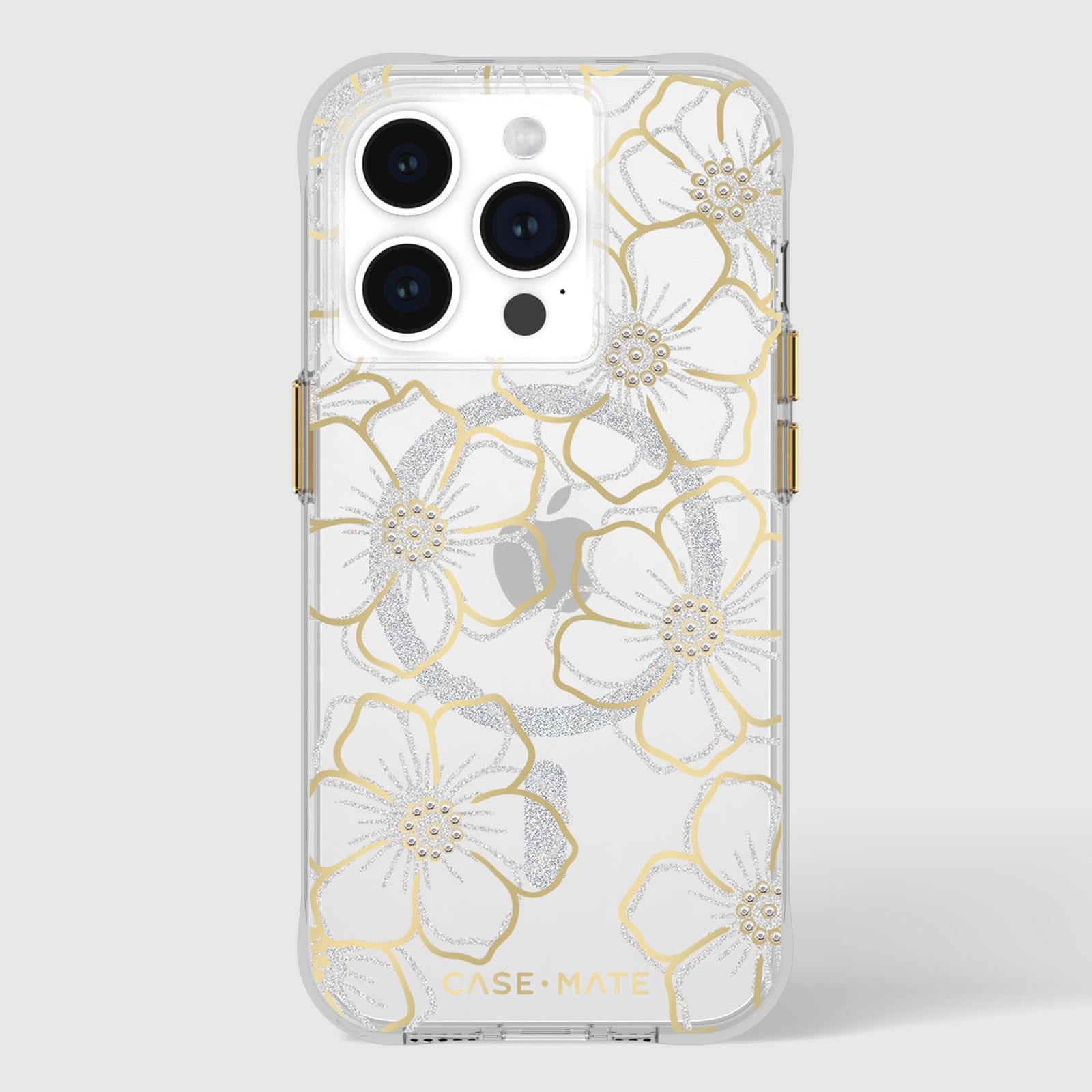 CASE-MATE Phone Cases Floral Gems MagSafe coque iPhone 15 Pro à fleurs