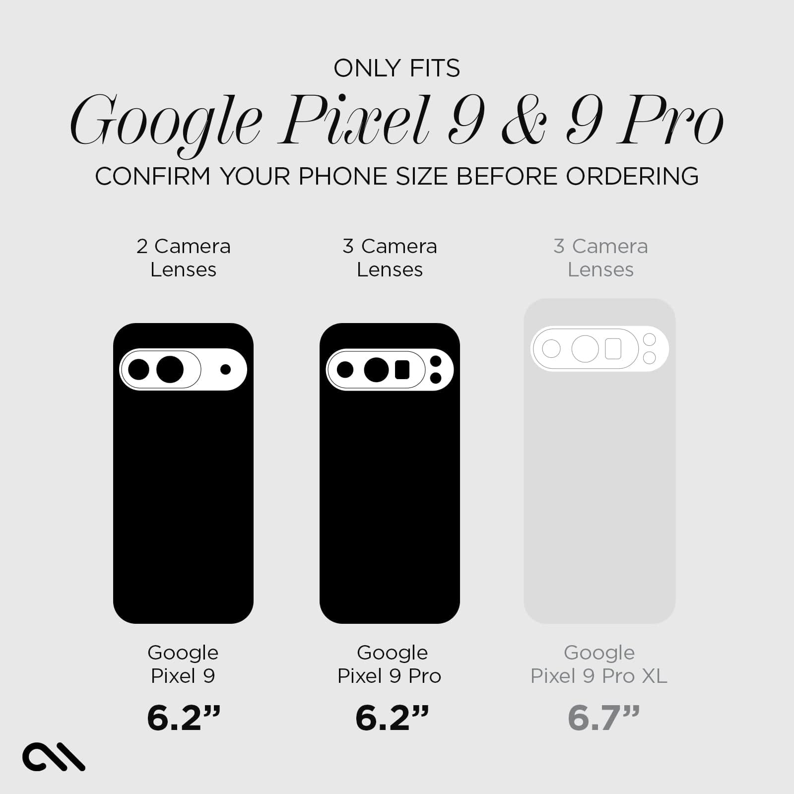 CASE-MATE Phone Cases Signature Clear Pixel 9 / 9 Pro coque transparente
