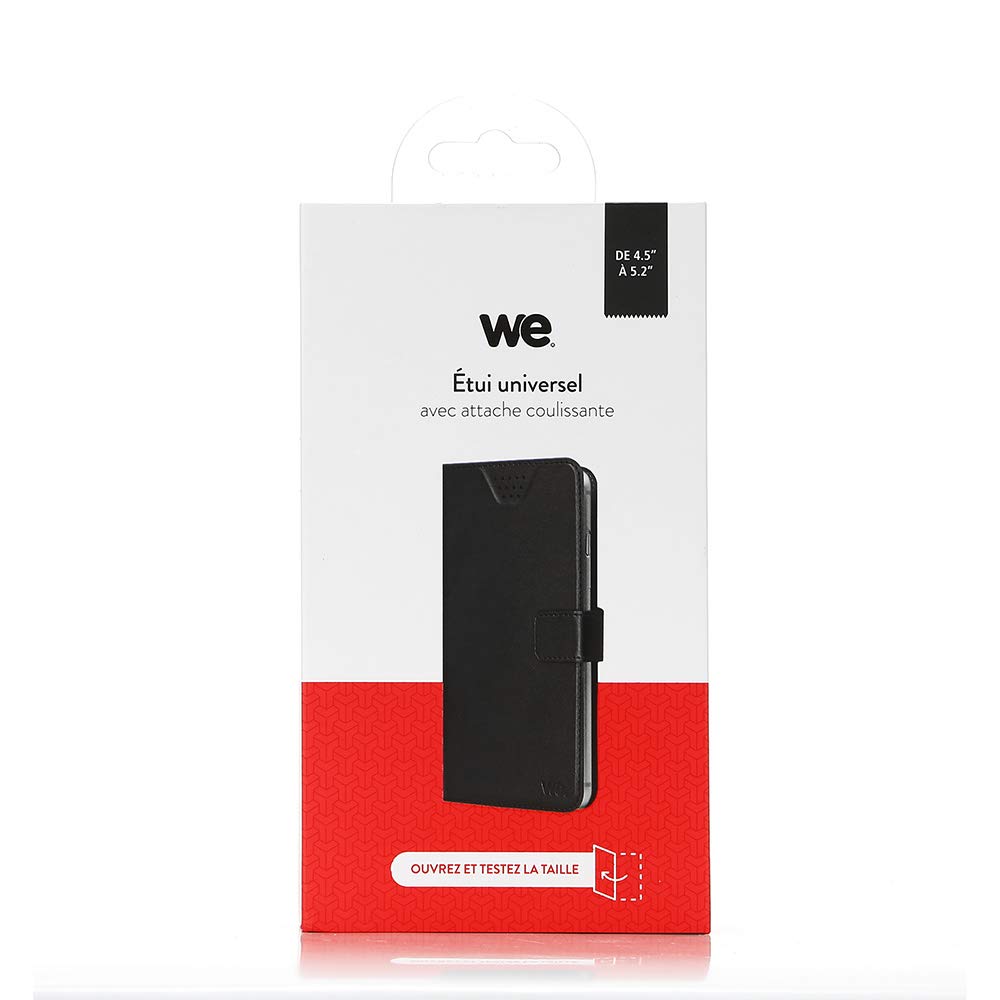 WE Accessoires Smartphone étui universel 4,5 à 5,2 pouces portefeuille