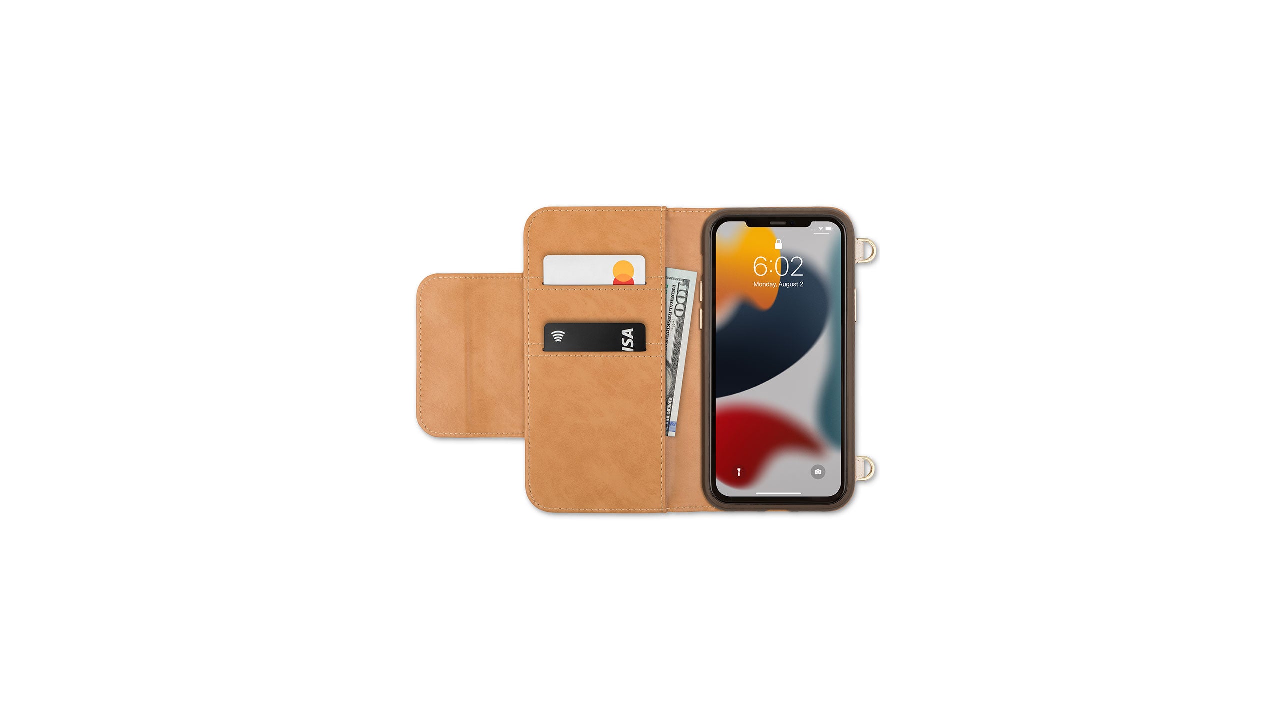 Moshi Wallets SnapTo Crossbody Wallet portefeuille Seashell White