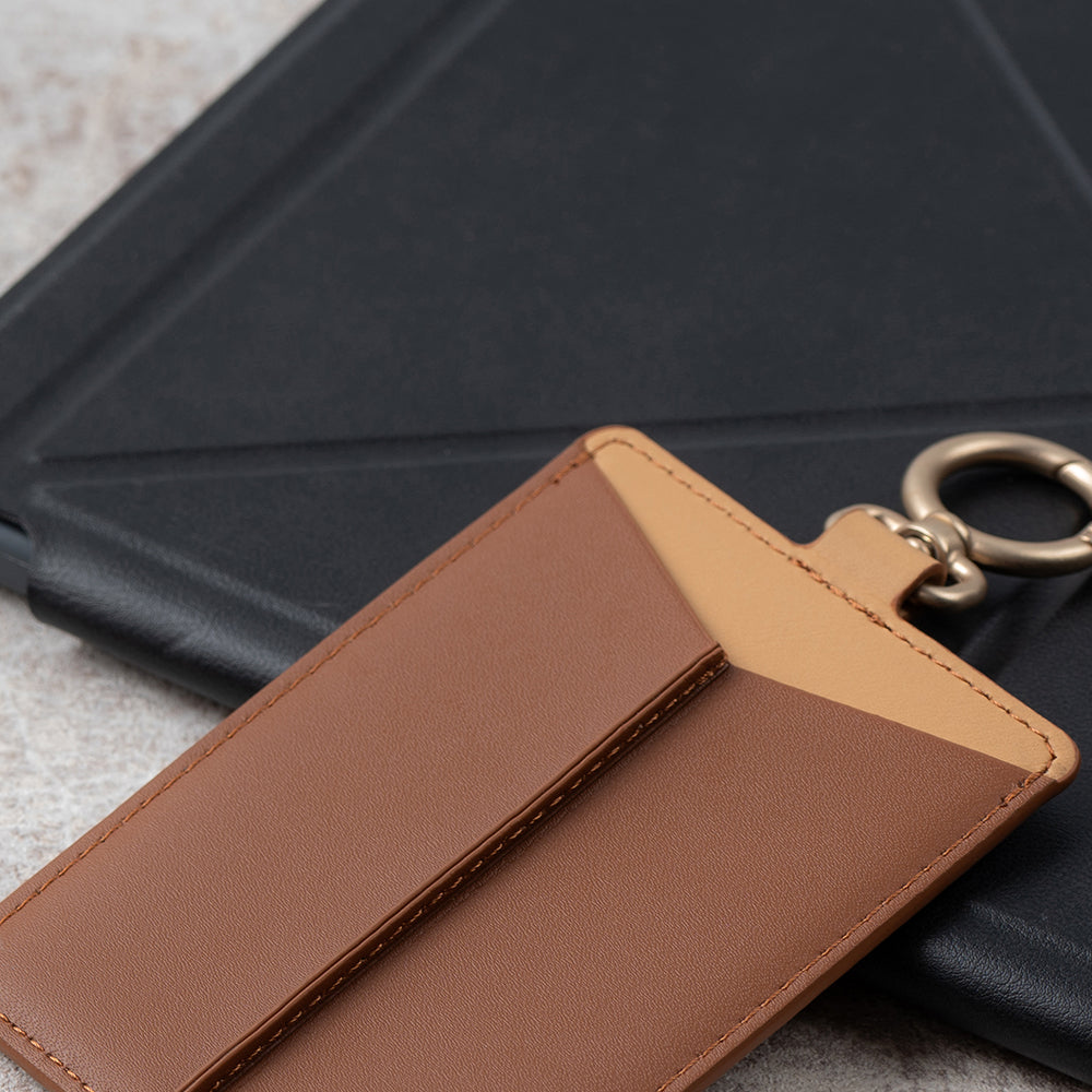 Moshi Card Holders and Keychains Flip ID/Badge Holder porte-badge cuir noir