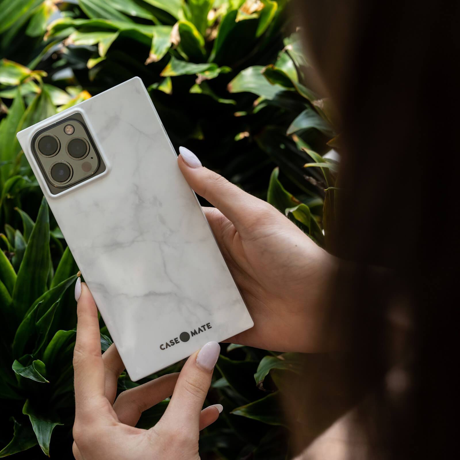 CASE-MATE Phone Cases BLOX coque iPhone 13 White Marble, protection 10 pieds