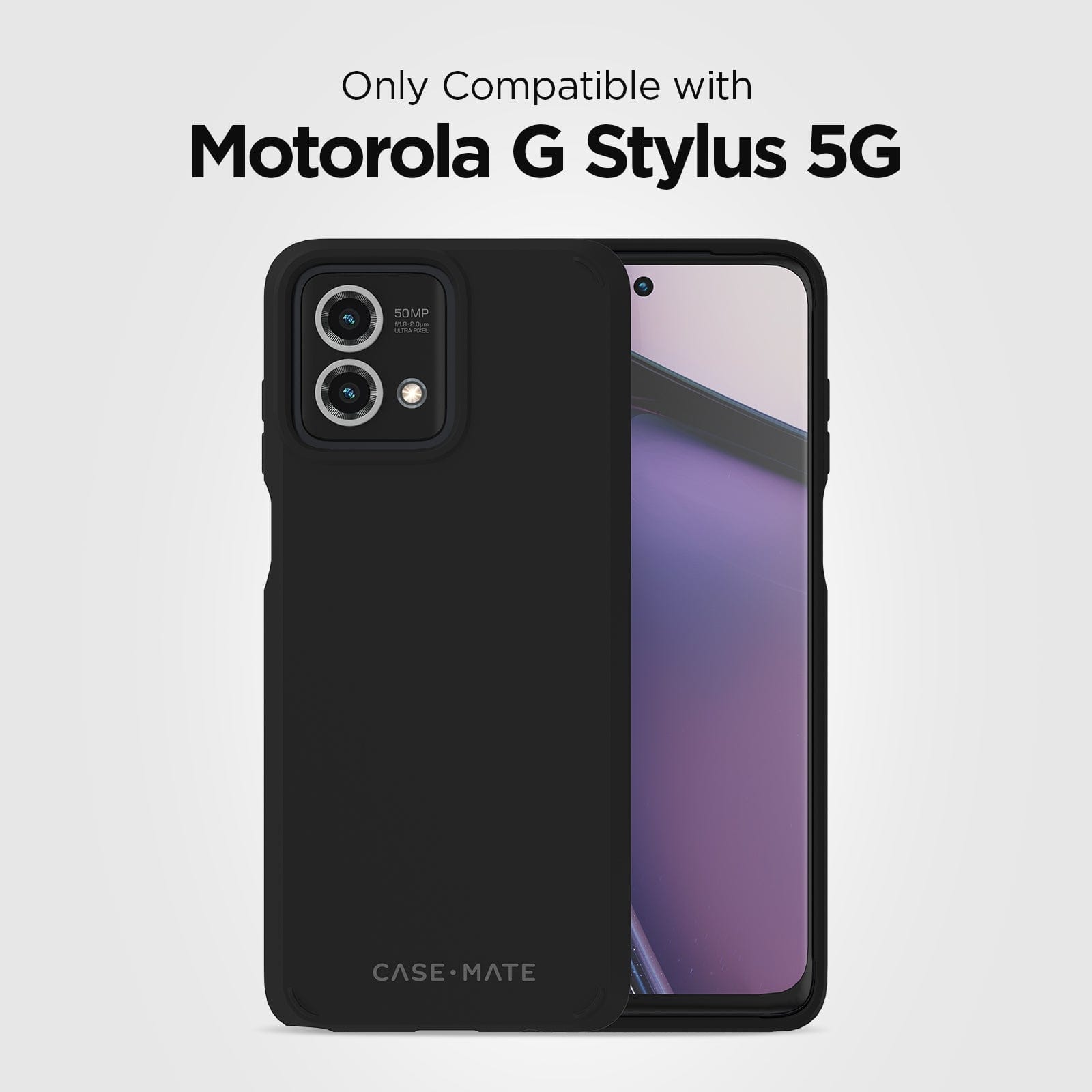 CASE-MATE Tough Moto G Stylus 5G 2023 coque noire avec verre 9H