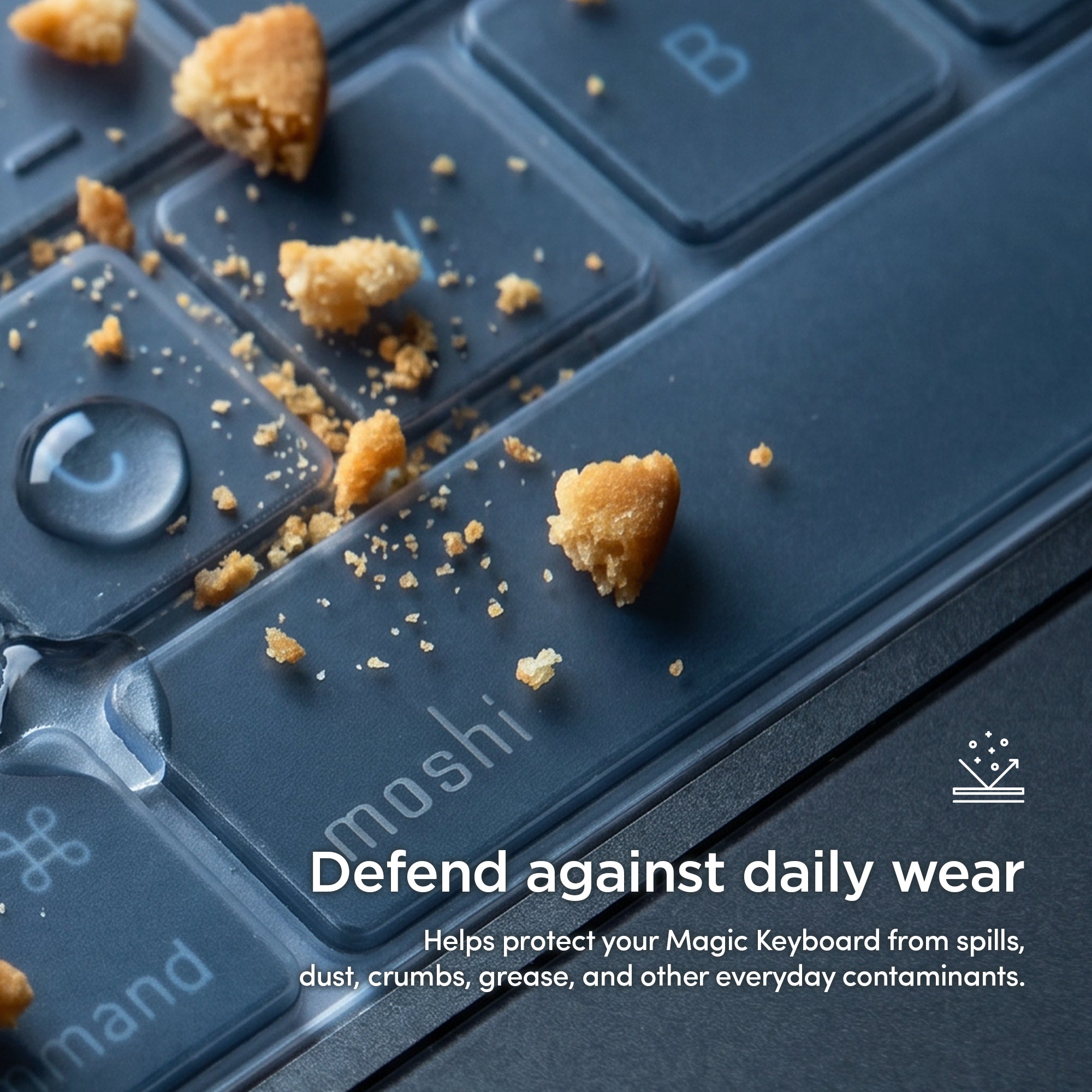MOSHI Cases ClearGuard Keyboard Protector - Color Edition protection clavier Indigo lavable