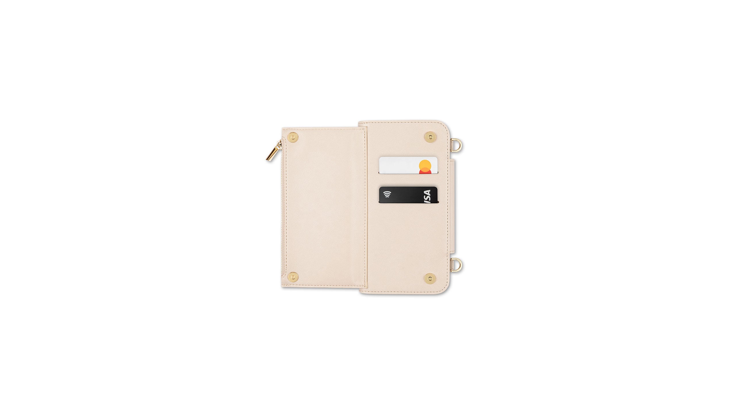 Moshi Wallets SnapTo Crossbody Wallet portefeuille Seashell White