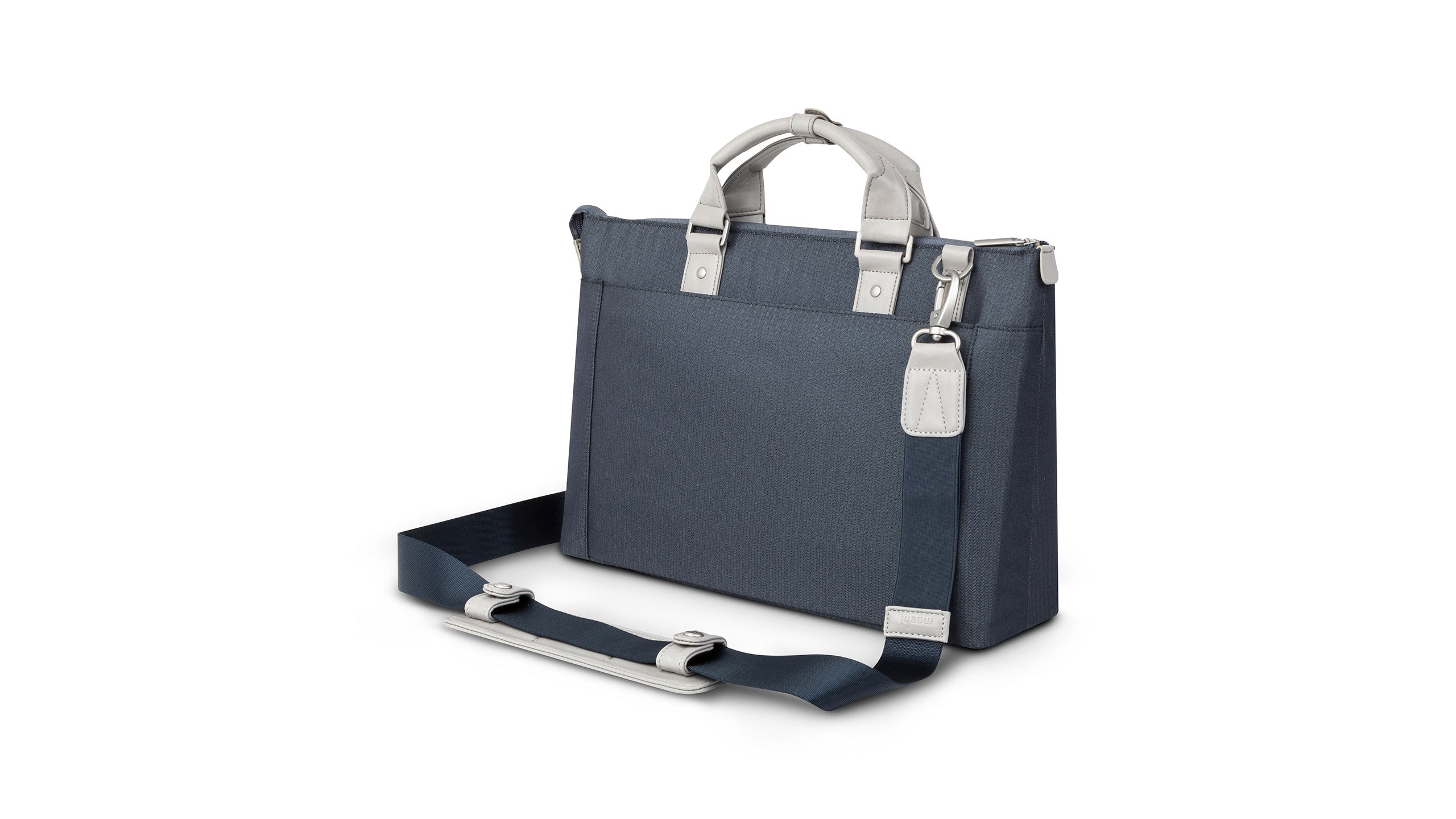 Moshi Bags Urbana Lite Slim Laptop Briefcase sacoche ordinateur 13 pouces Herringbone Blue