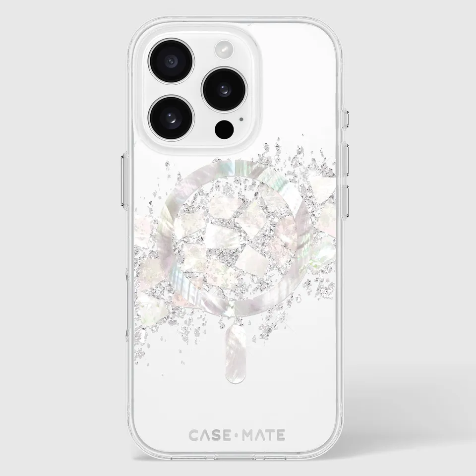 CASE-MATE Phone Cases Touch of Pearl MagSafe coque iPhone 16 Pro nacre