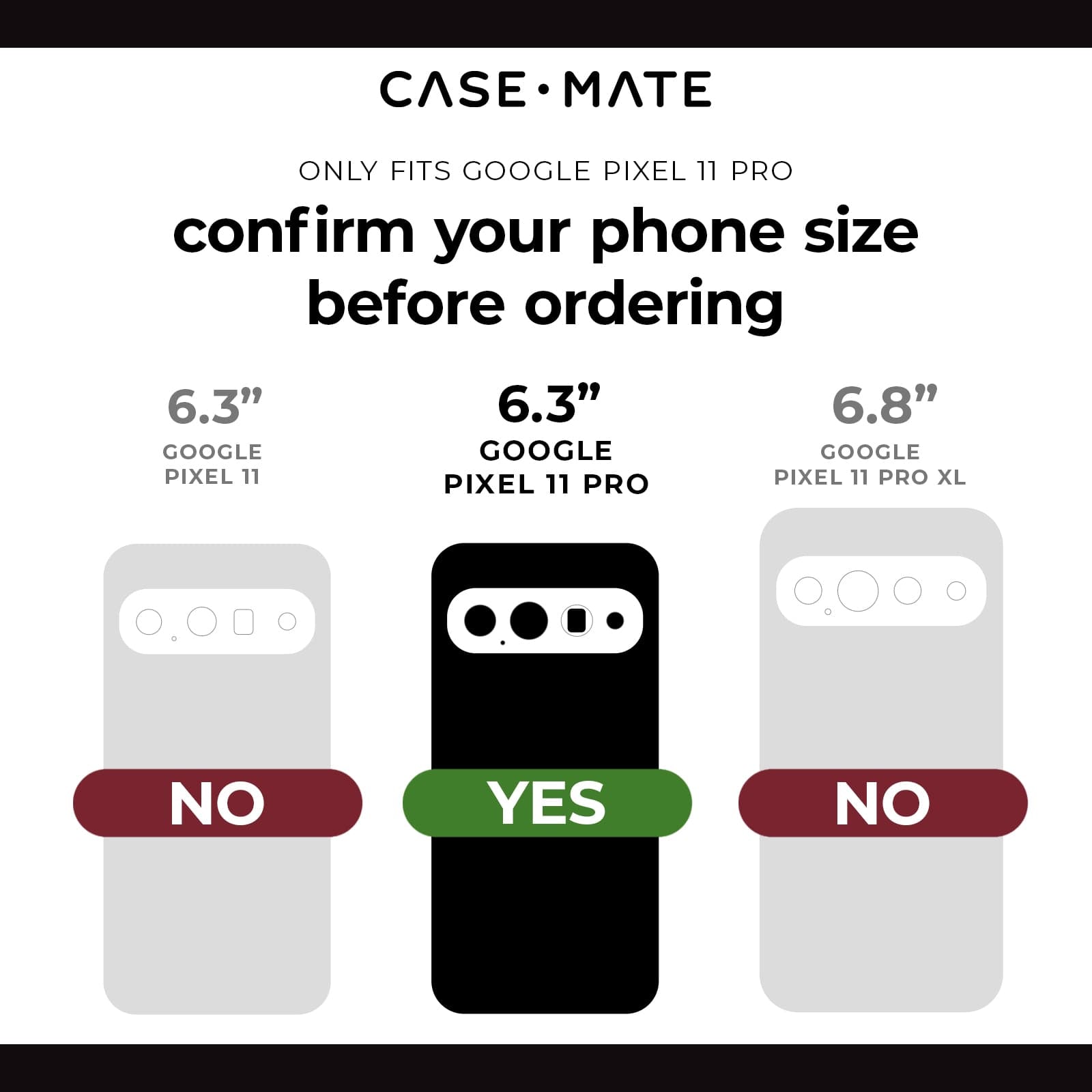 CASE-MATE Lens Protectors Glass Camera Lens Protector protection caméra Pixel 11 Pro