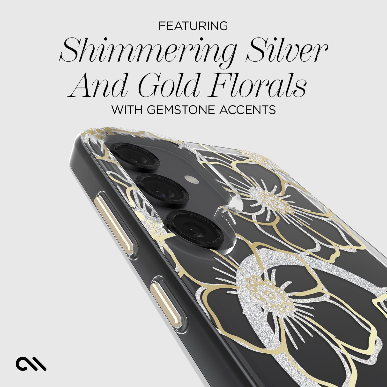 CASE-MATE Phone Cases Floral Gems with Magnet coque Galaxy S25 florale