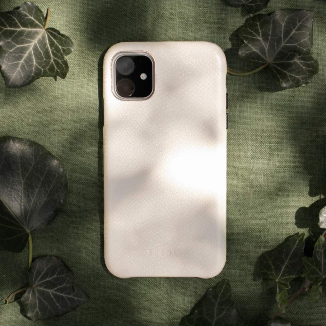 SELENCIA Gaia coque iPhone 11 blanche aspect serpent