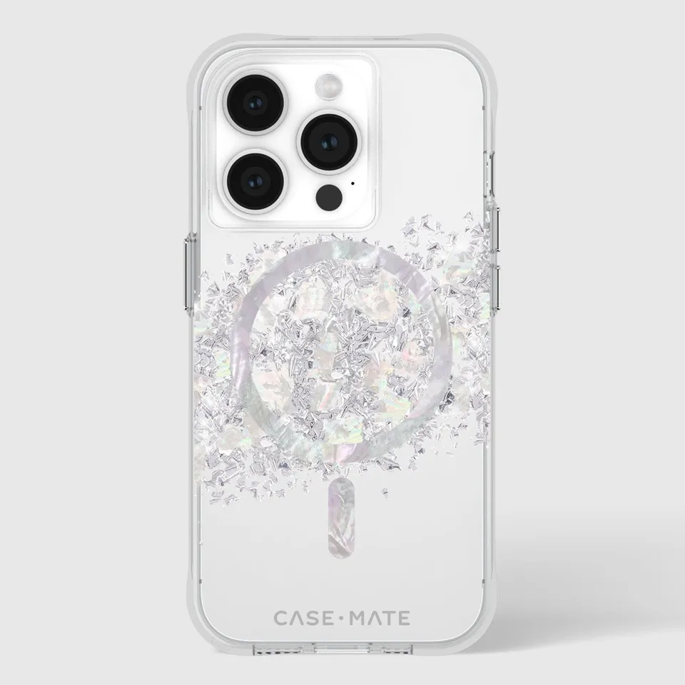 CASE-MATE Phone Cases Touch of Pearl MagSafe coque iPhone 15 Pro nacrée