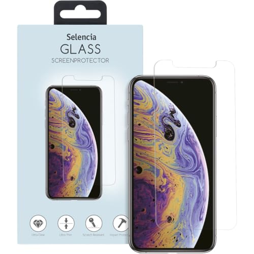 Selencia Protection d'écran en verre trempé iPhone XS Max ultra-fine